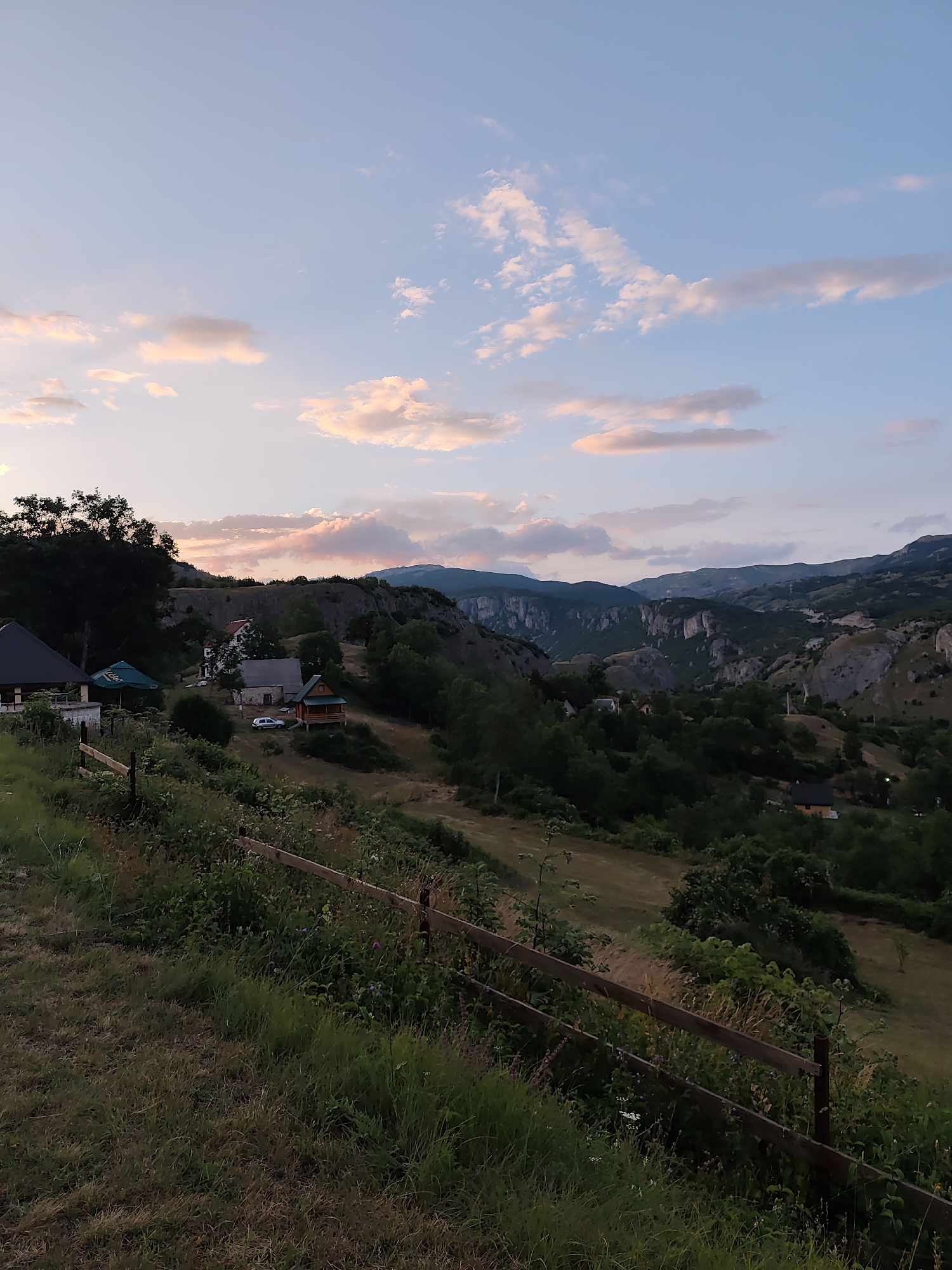 Dusk over Šavnik's mountain valley, Montenegro