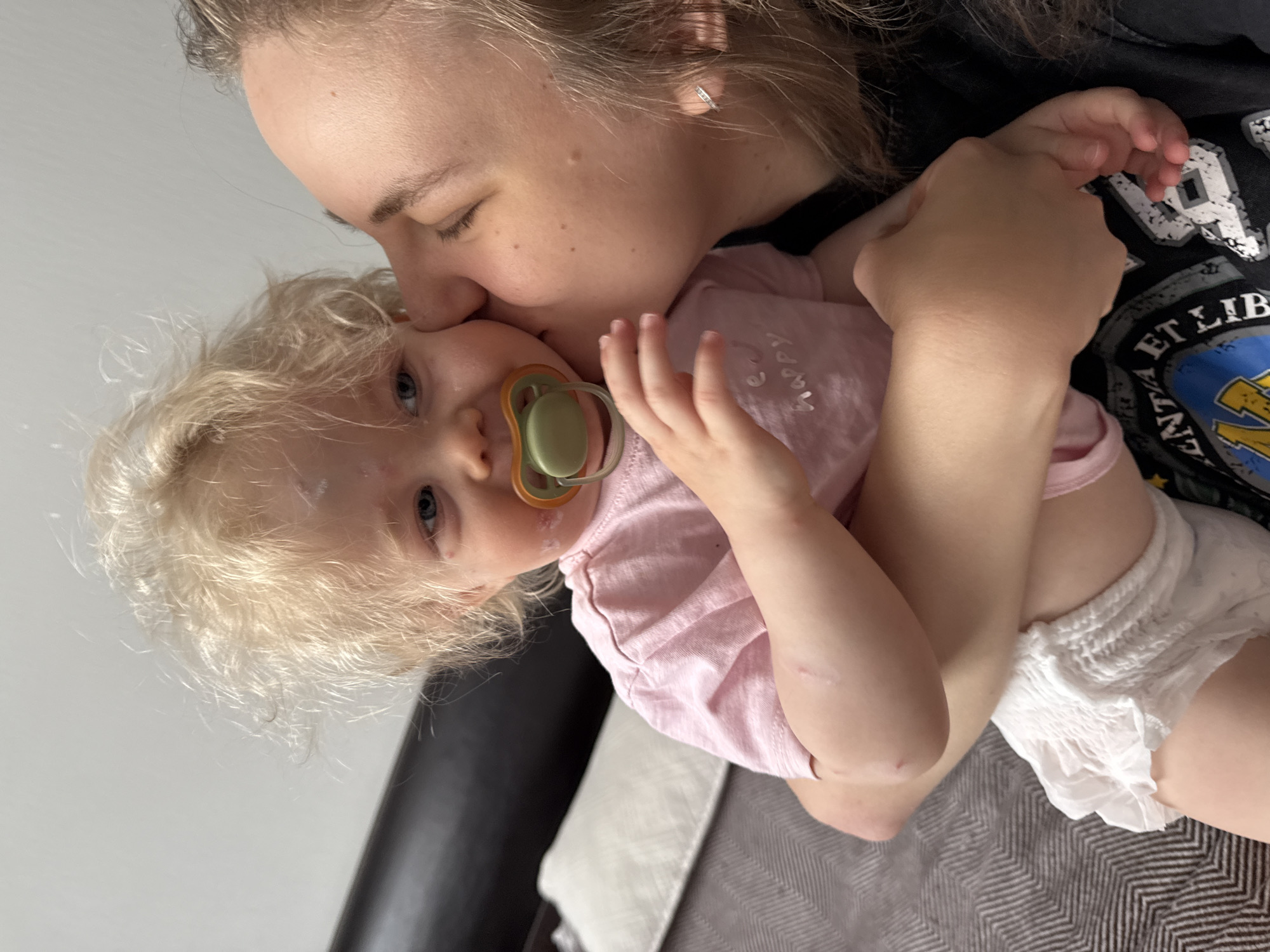 Mother and toddler share tender moments in Vladimir home