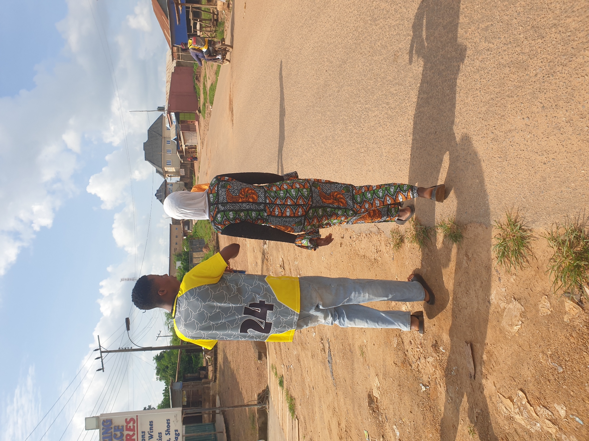 Daily life documented in Nigerian communities during construction activity
