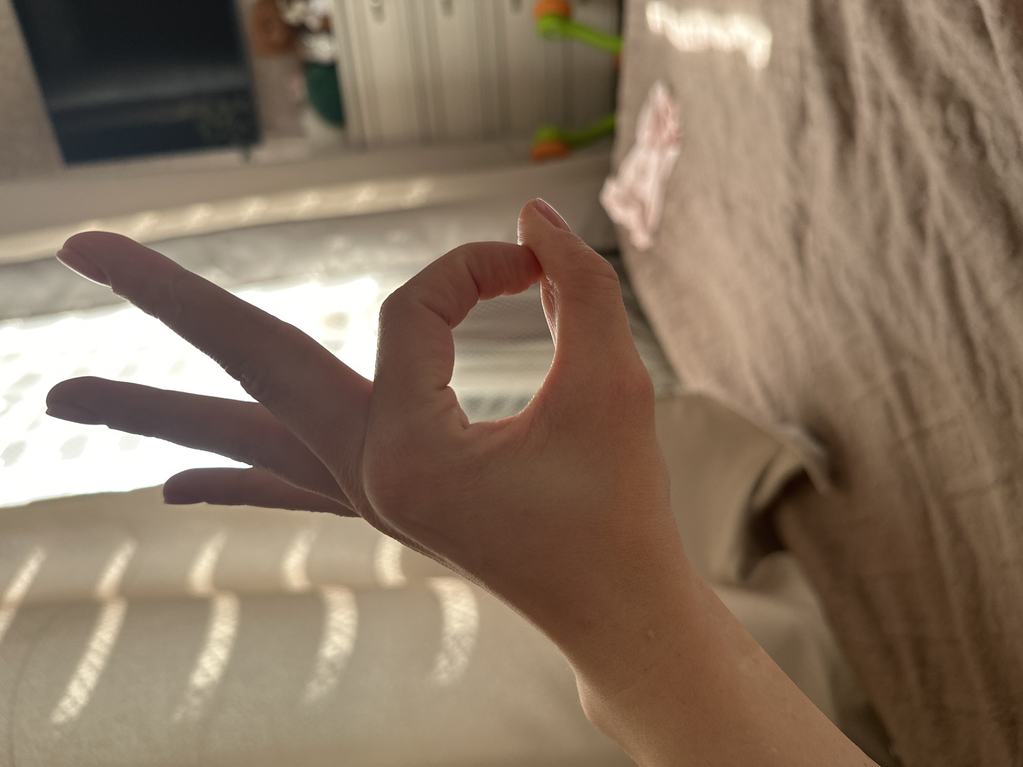 Baby's quiet morning moments captured in Vitsebsk home