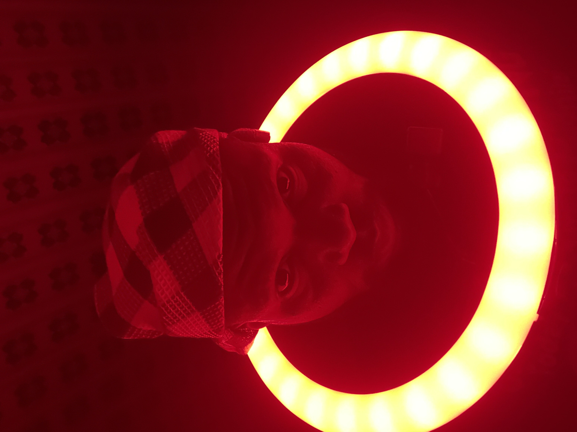 Person photographed with ring light in Gura Top, Nigeria