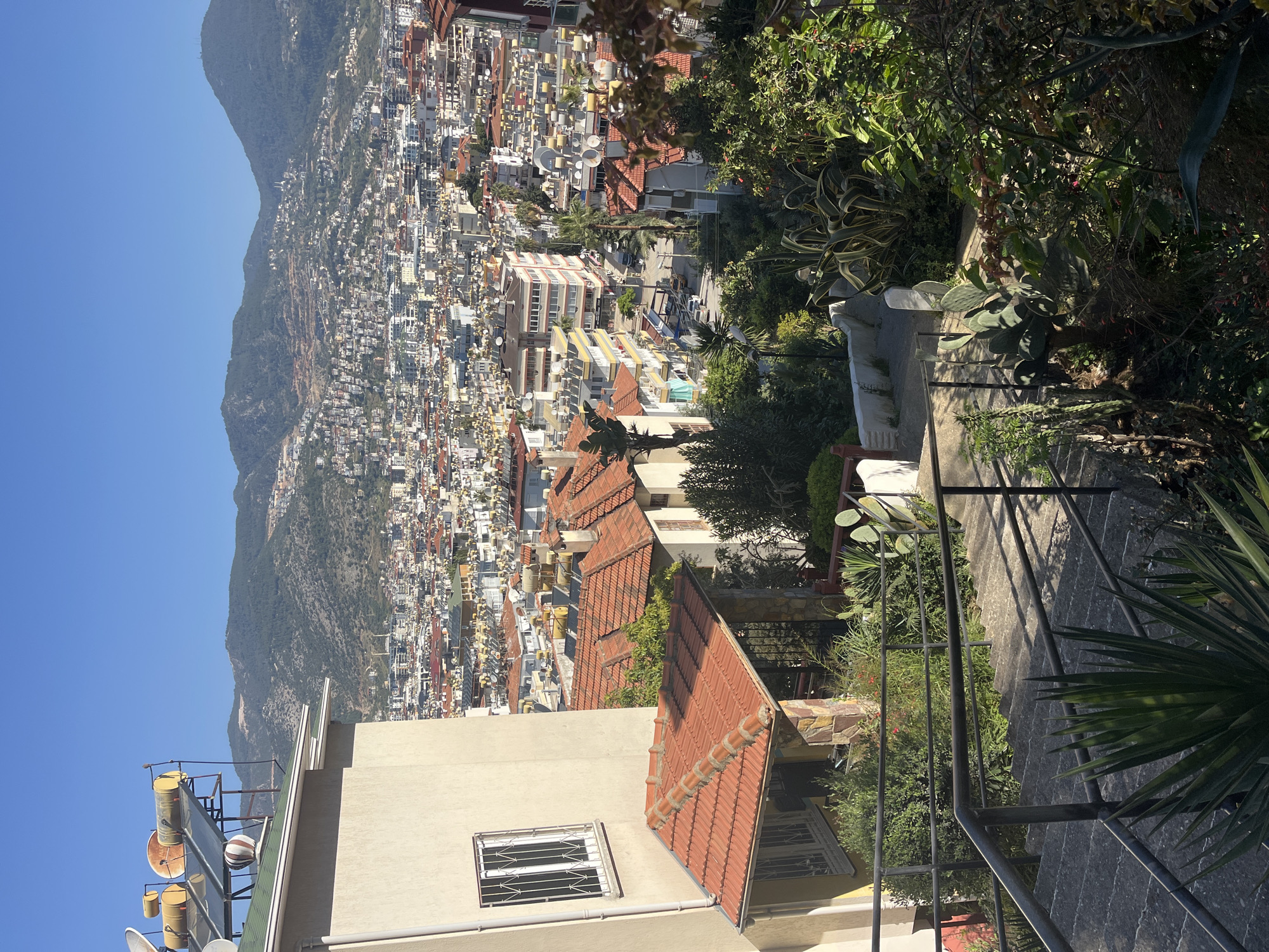 Morning view captured of Alanya cityscape from elevated position