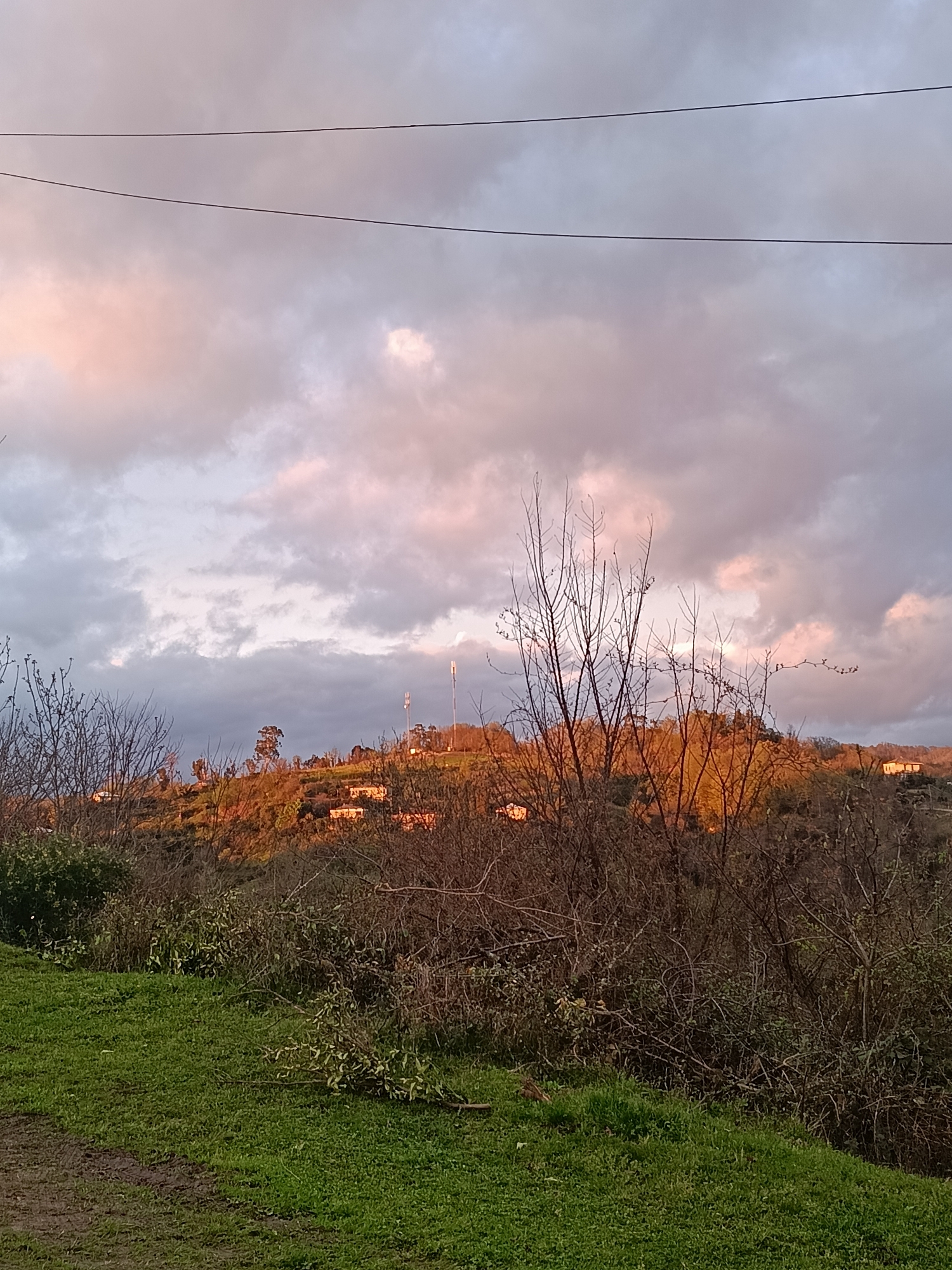 Rural Abkhazian countryside documented during sunset hours