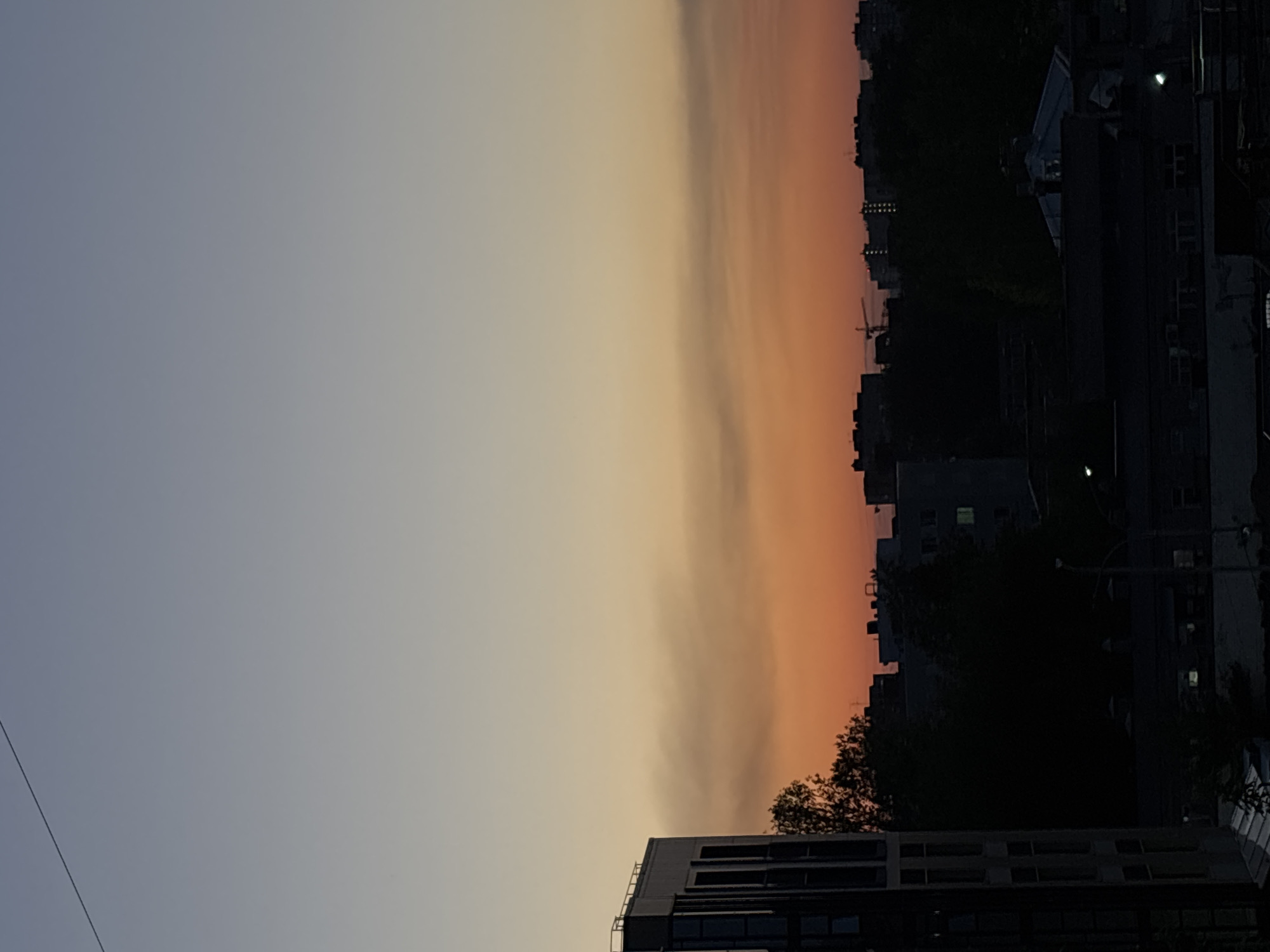 Sunset documented over Perm urban skyline May 16