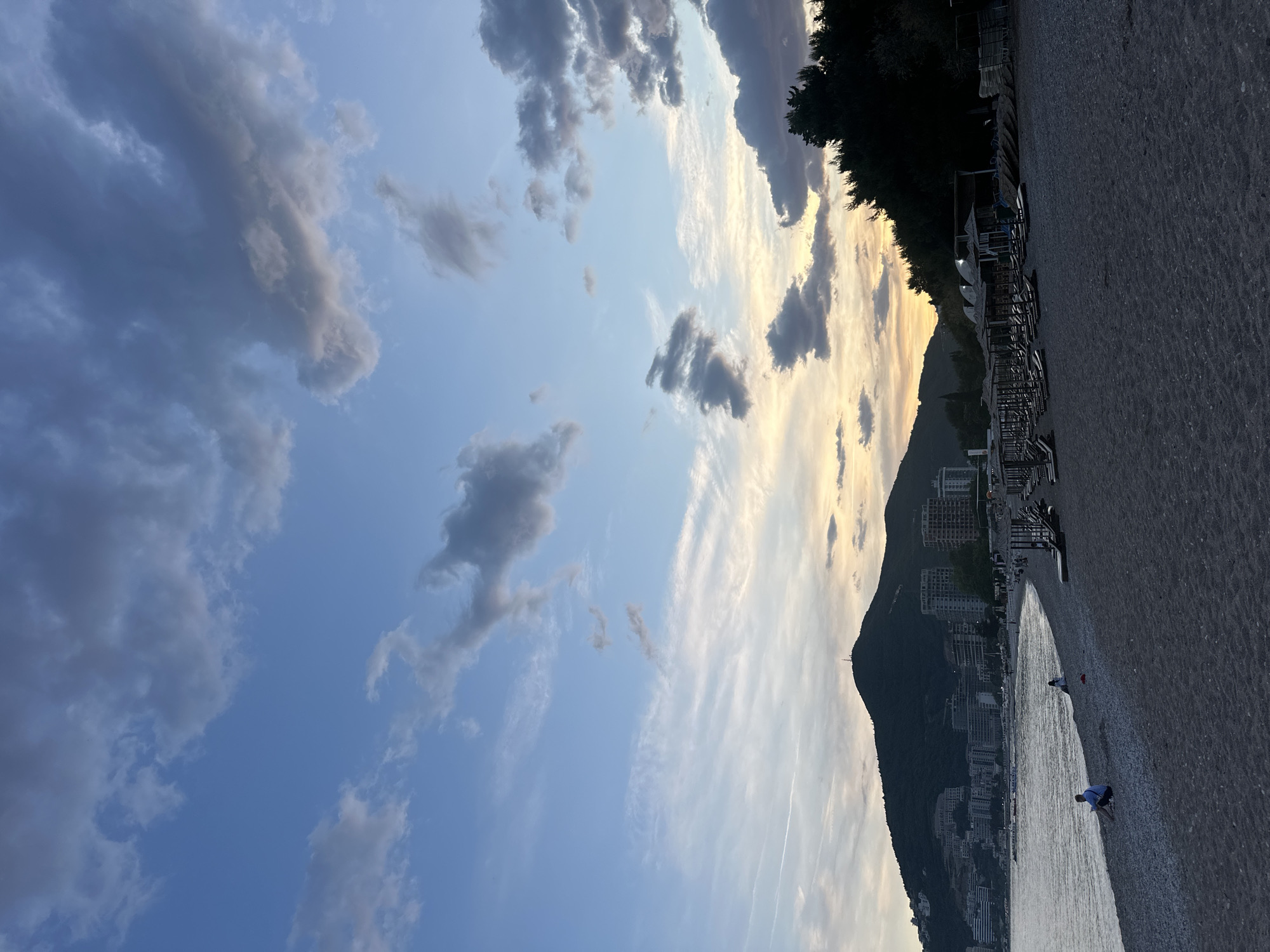 Sunset frisbee games and beach recreation in Budva, Montenegro