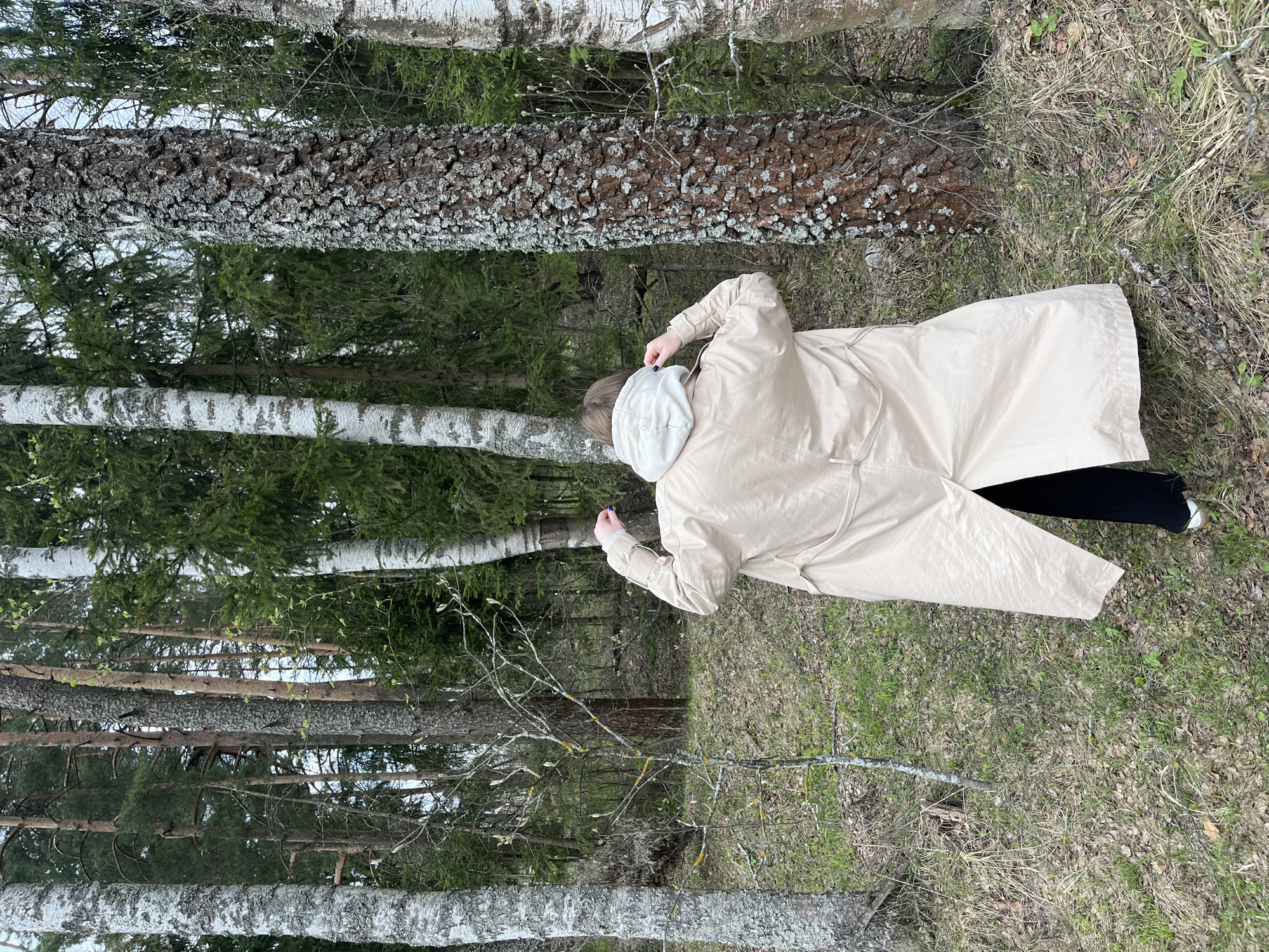 Women photograph forest outing in Раздолье, Russia