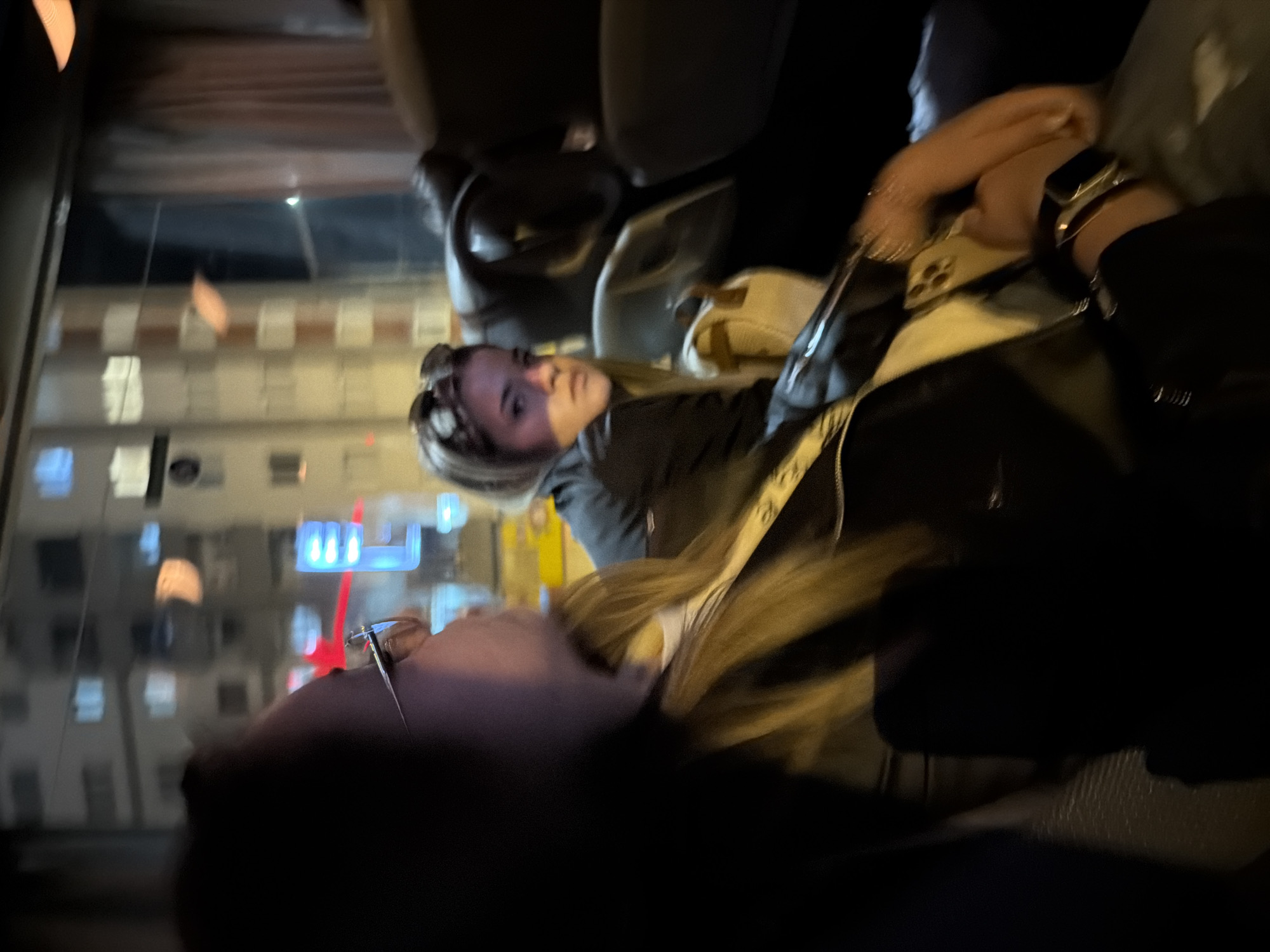 Nighttime bus journey documented in Tepebaşı, Turkey