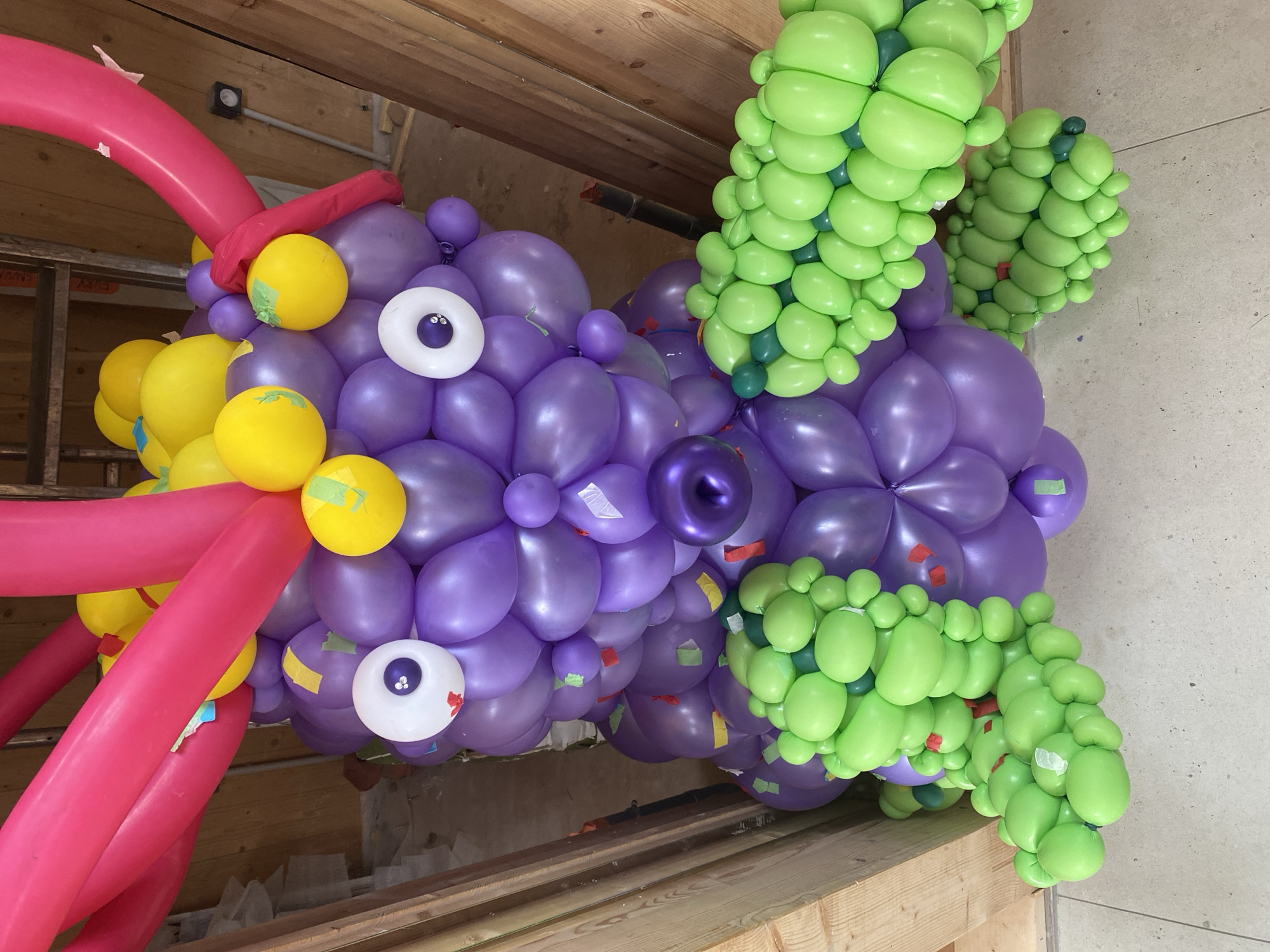 Colorful Monster Balloon Sculpture Spotted in Évry-Courcouronnes