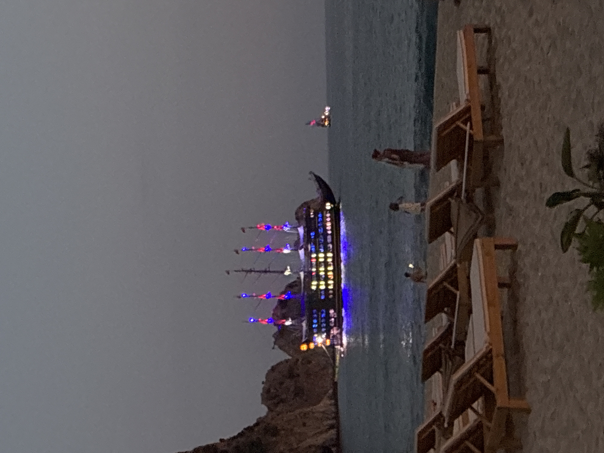 Sunset on Alanya beach, wrapping up with coffee at dusk.