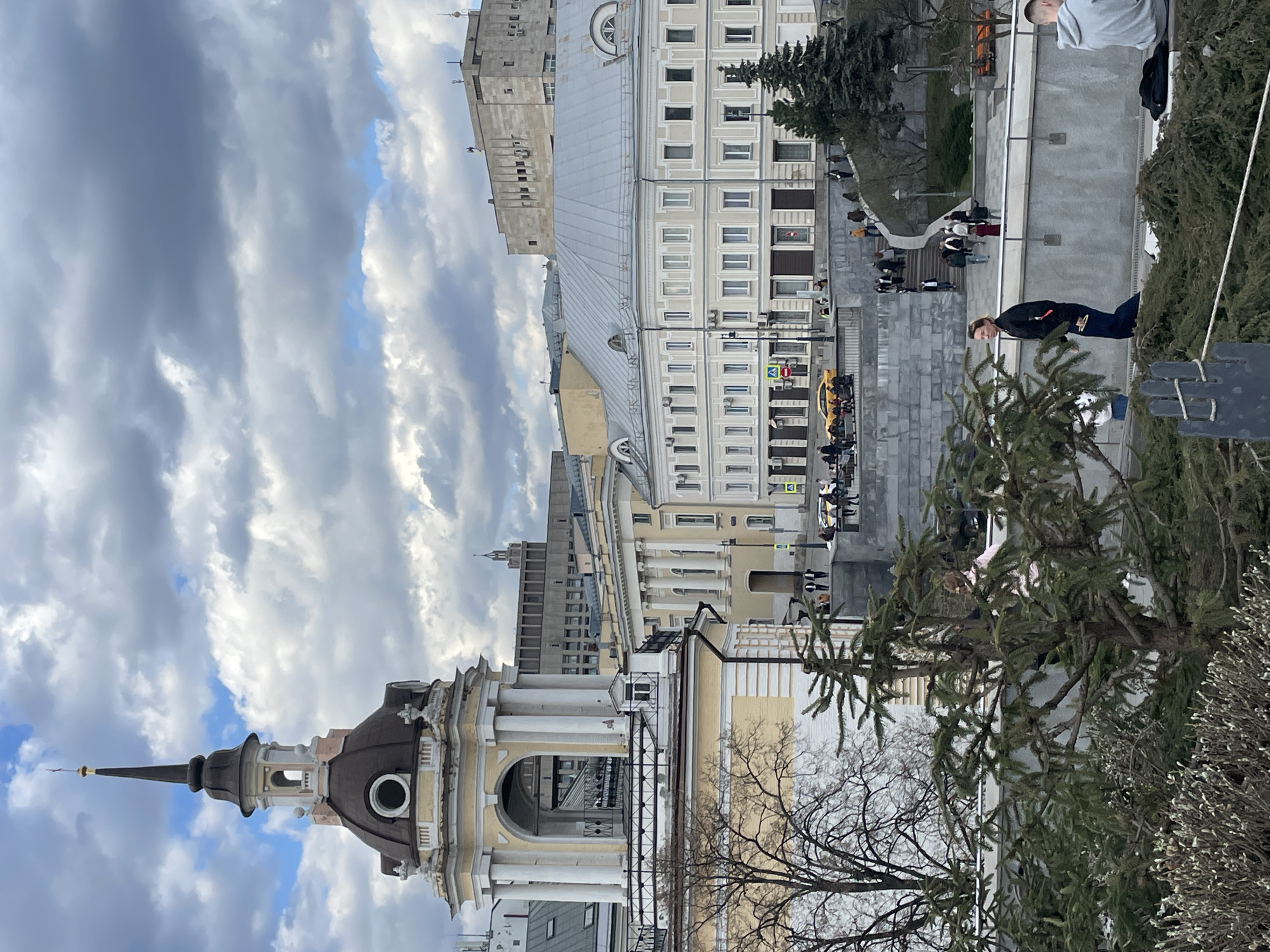 Moscow cityscape captured showing historical and modern architecture blend