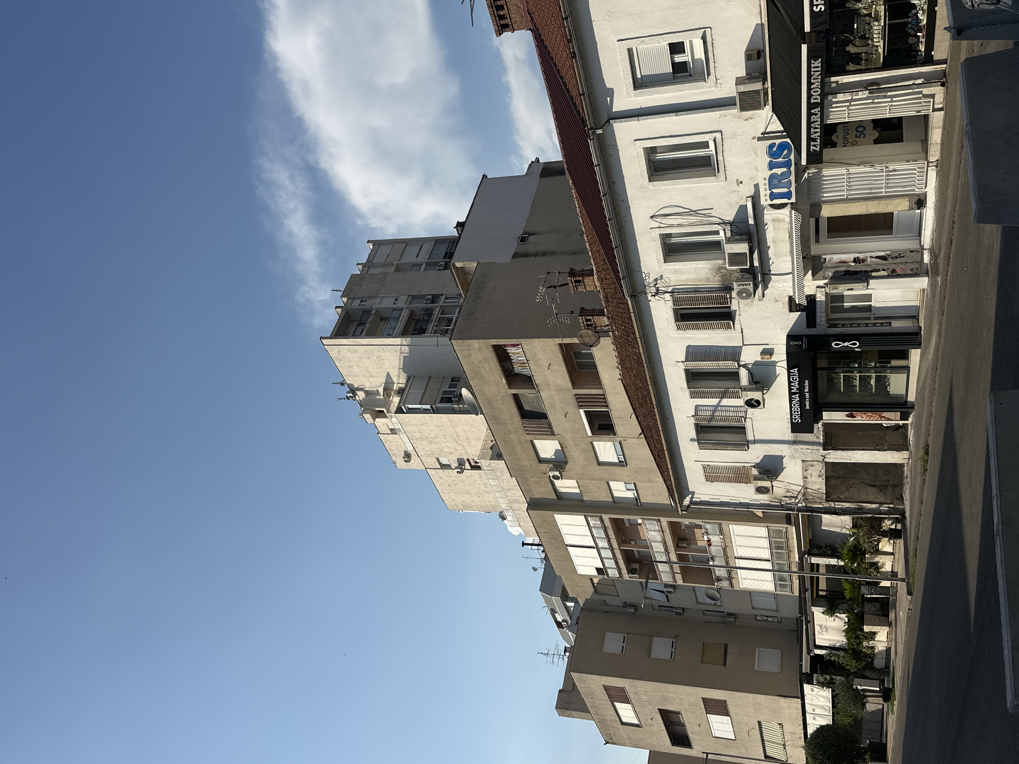 Street scenes from central Podgorica on a clear summer afternoon