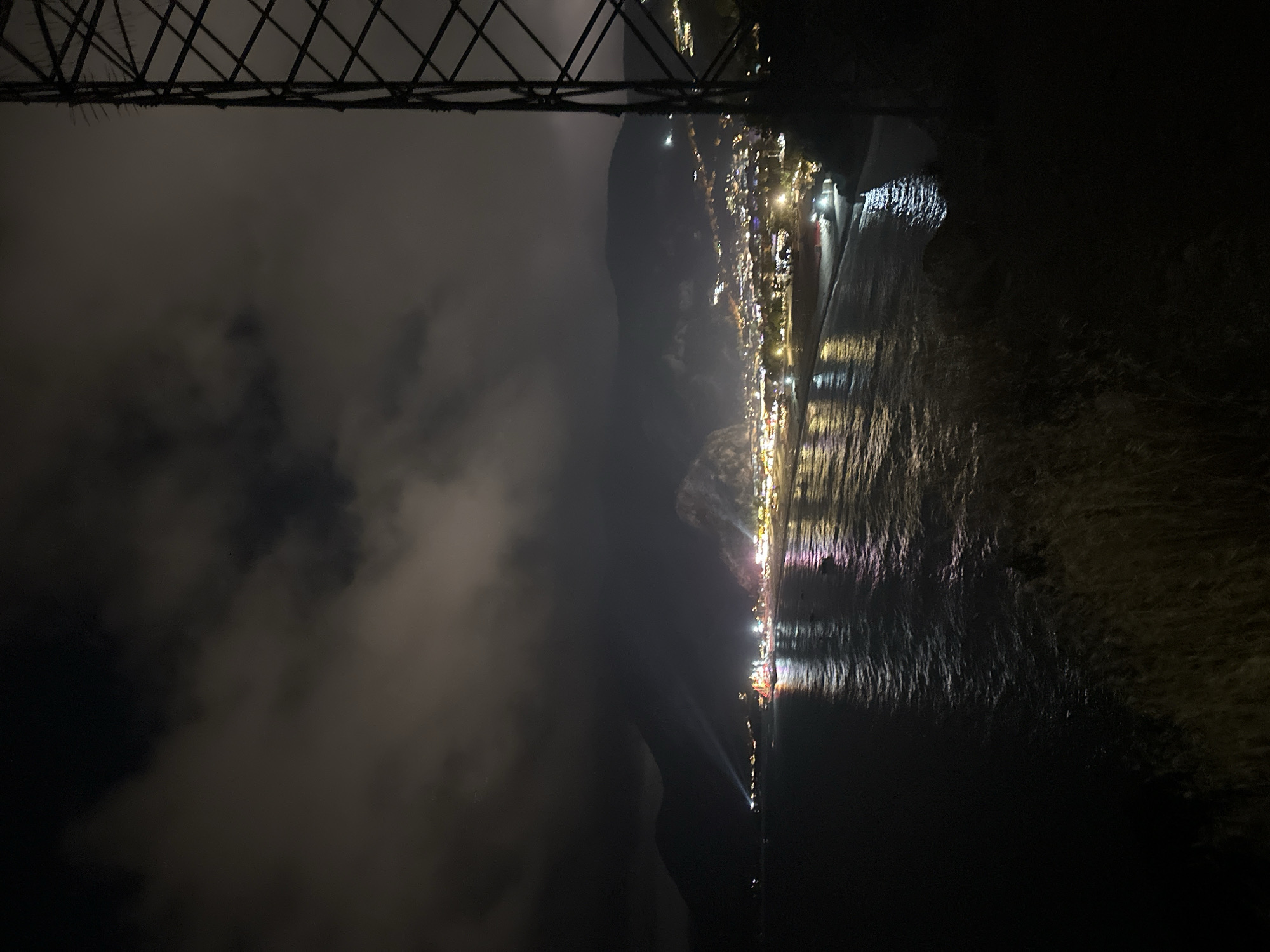 Nighttime panoramic view captured of coastal Fethiye, Turkey