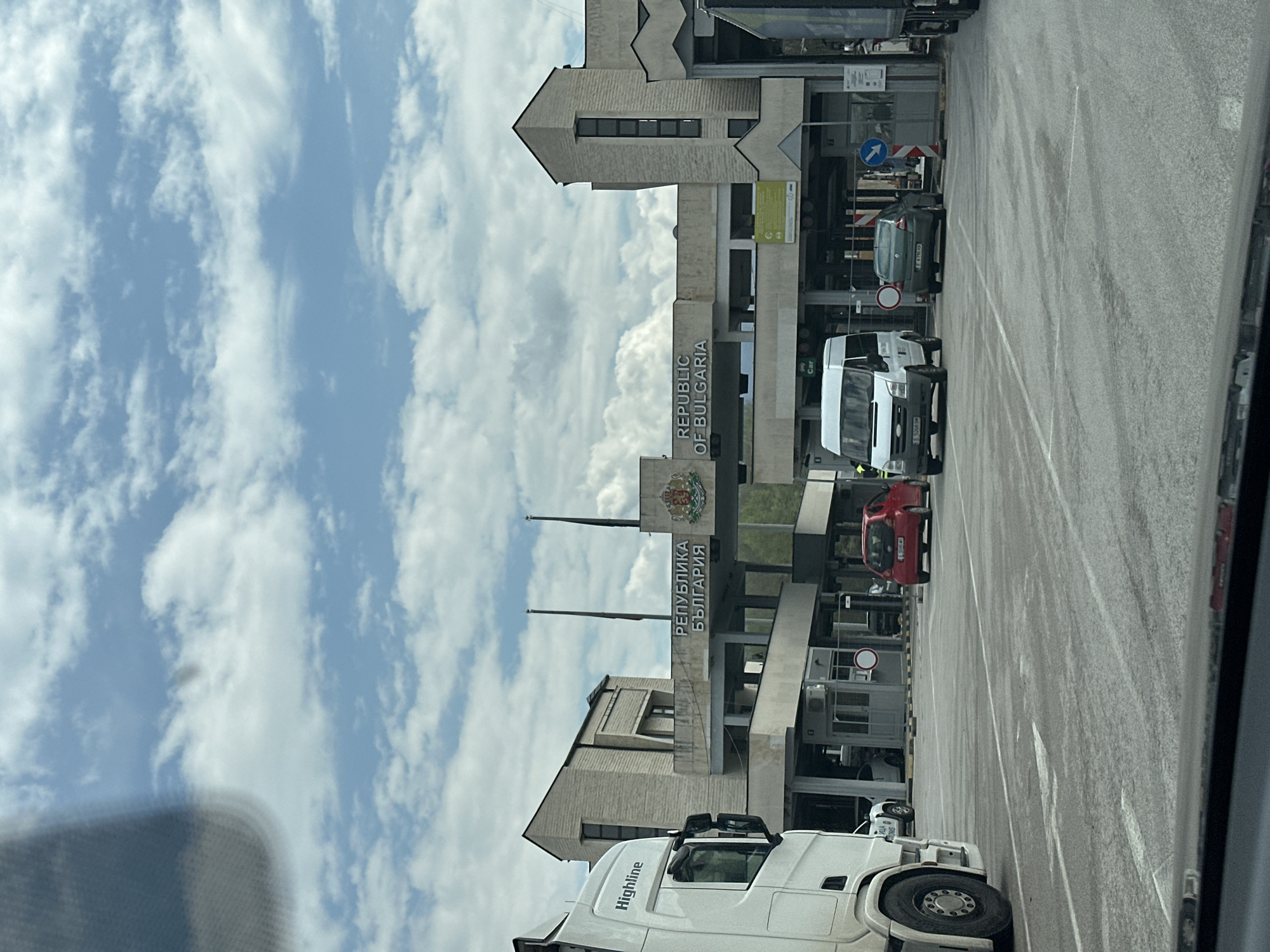 Shoppers browse duty-free store displays at Bulgaria border crossing
