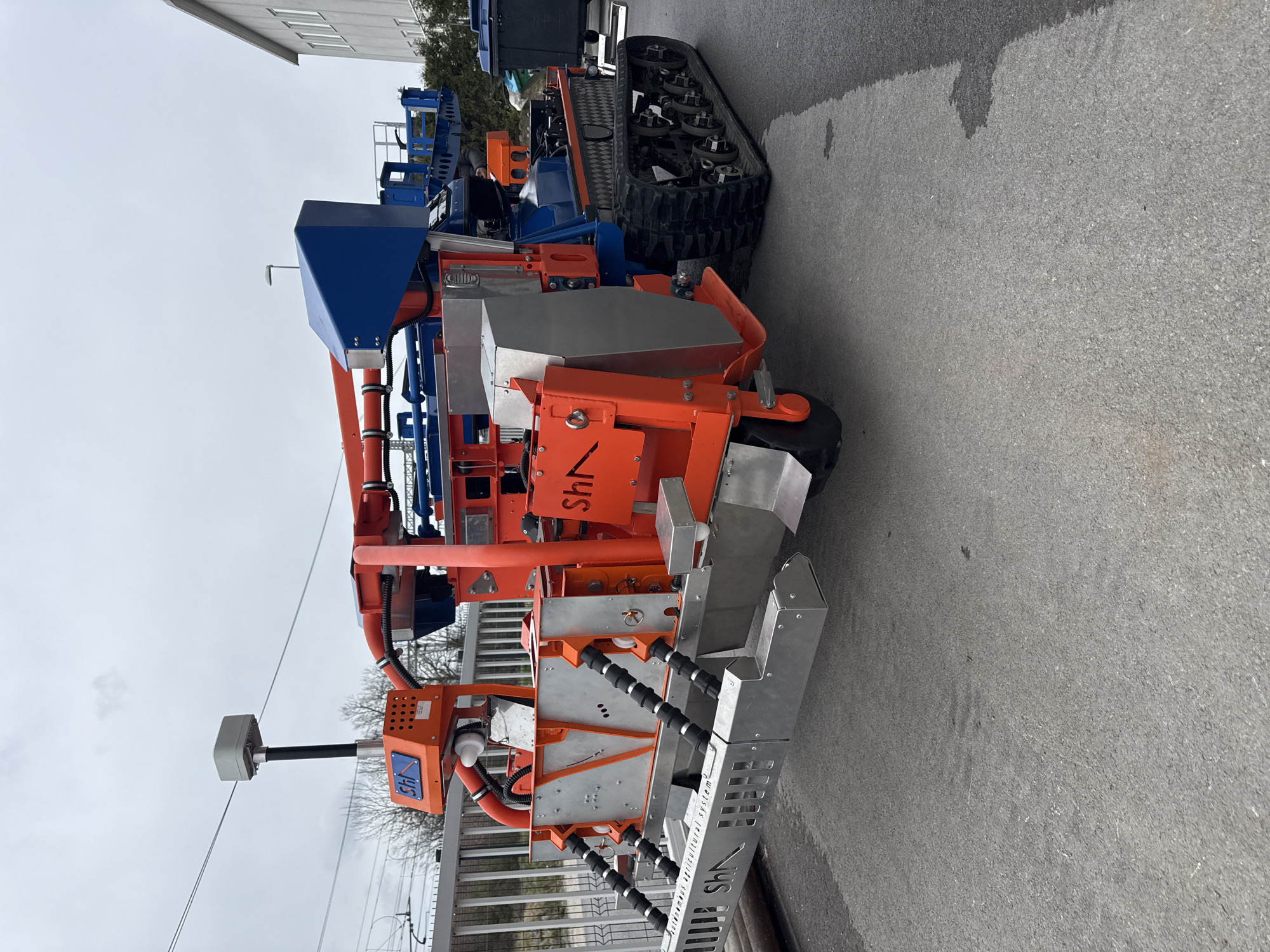Heavy machinery operates near building in Logatec Slovenia