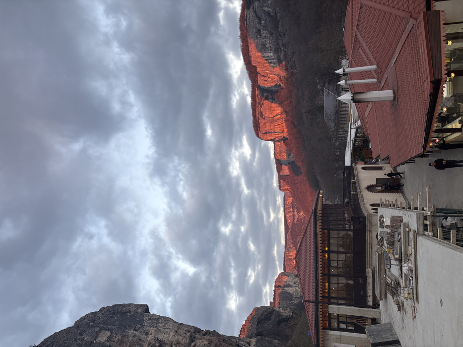 Twilight scenes captured at historic Bakhchysarai monastery site