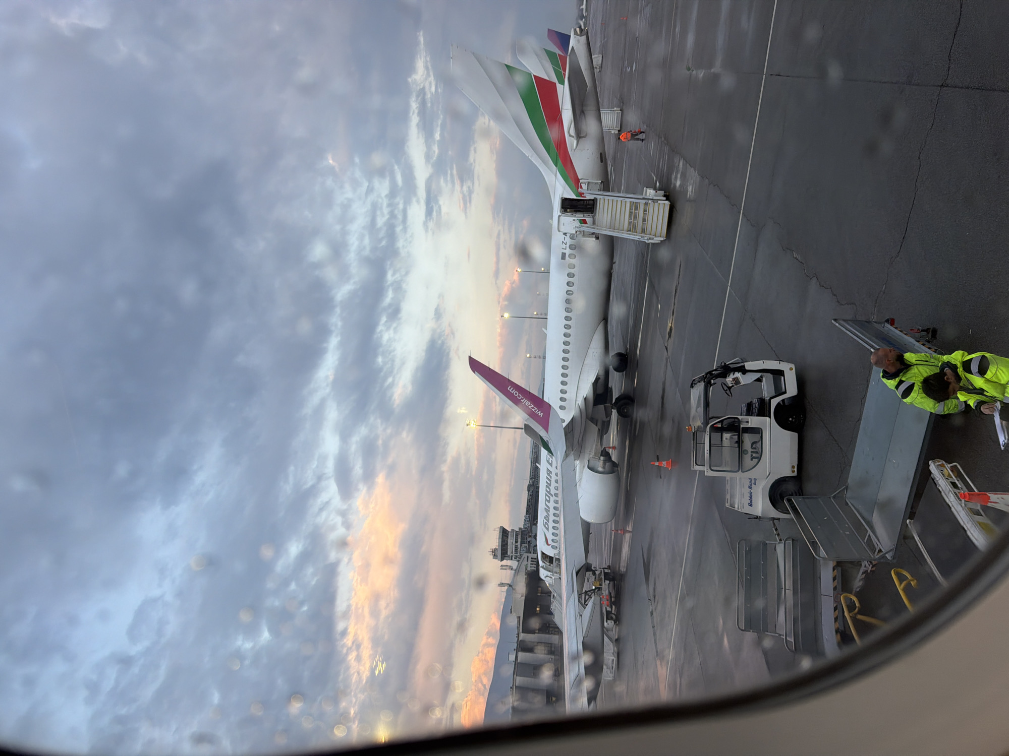 Dawn travel documentation at Sofia Airport includes Wizz Air boarding
