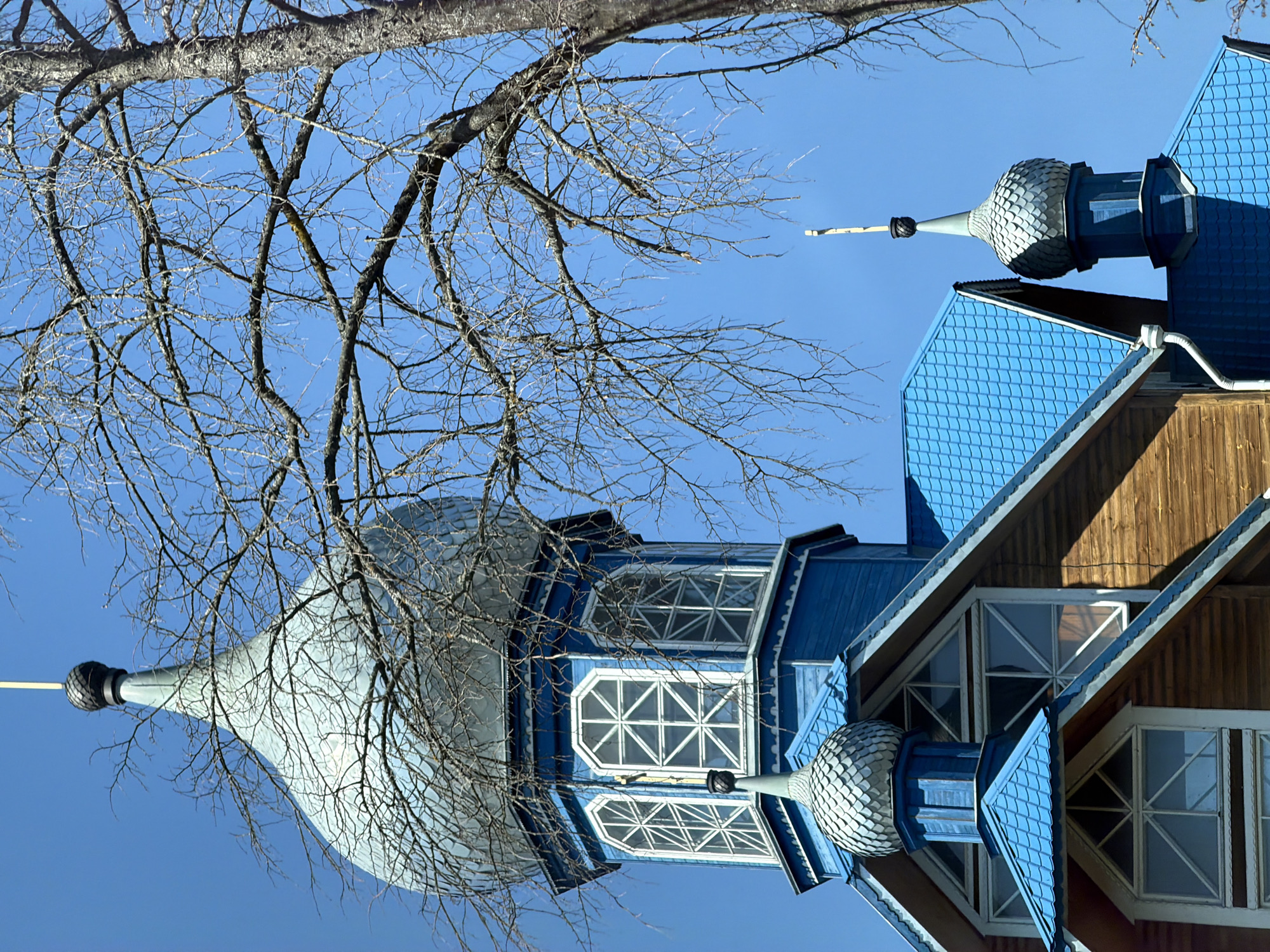Church photographed in rural Belarus village