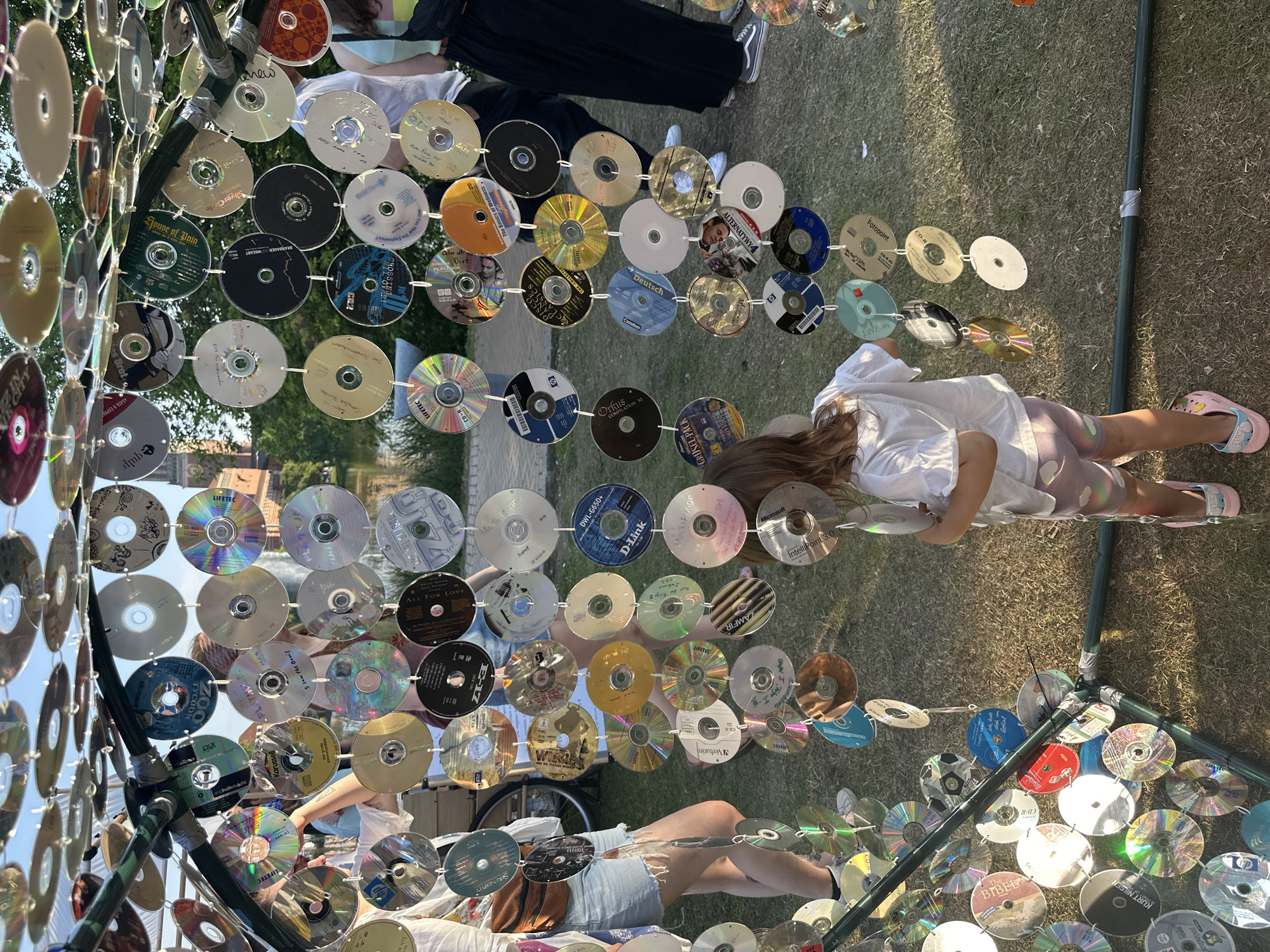 CD tunnel art installation explored at Kiel outdoor event