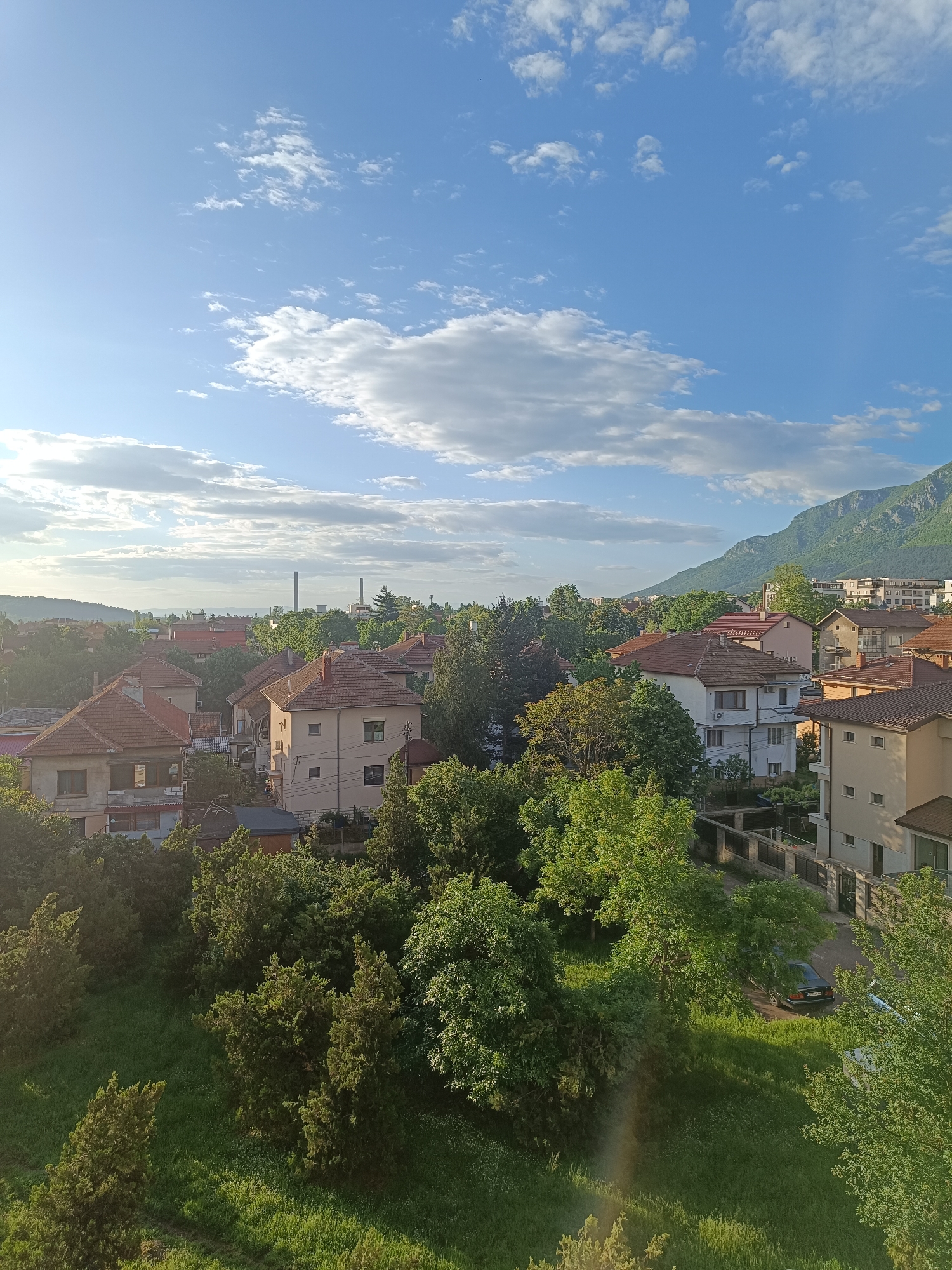 Morning view captured of residential Vratsa, Bulgaria