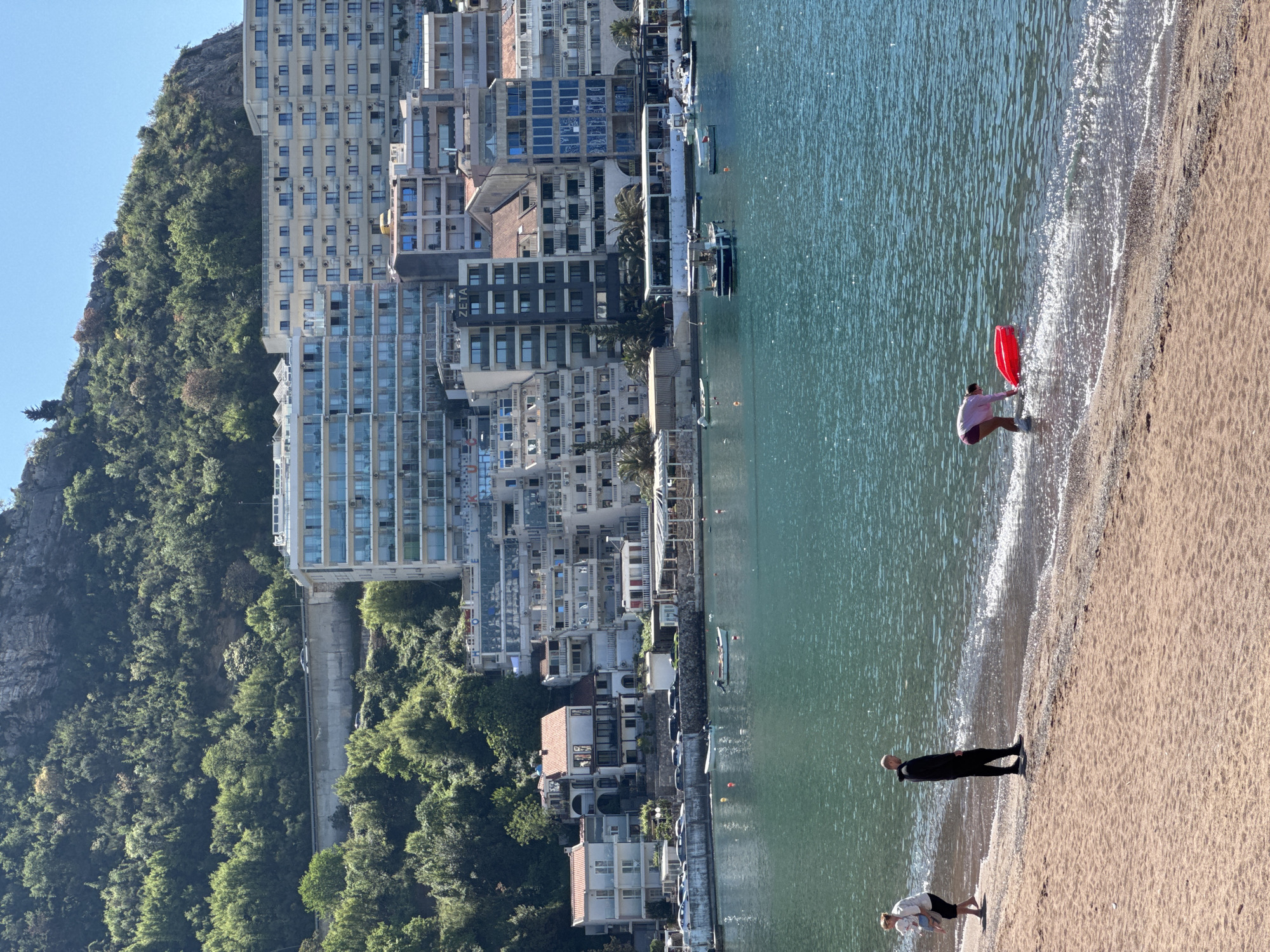 Morning beach life documented along Montenegro's Rafailovići coast
