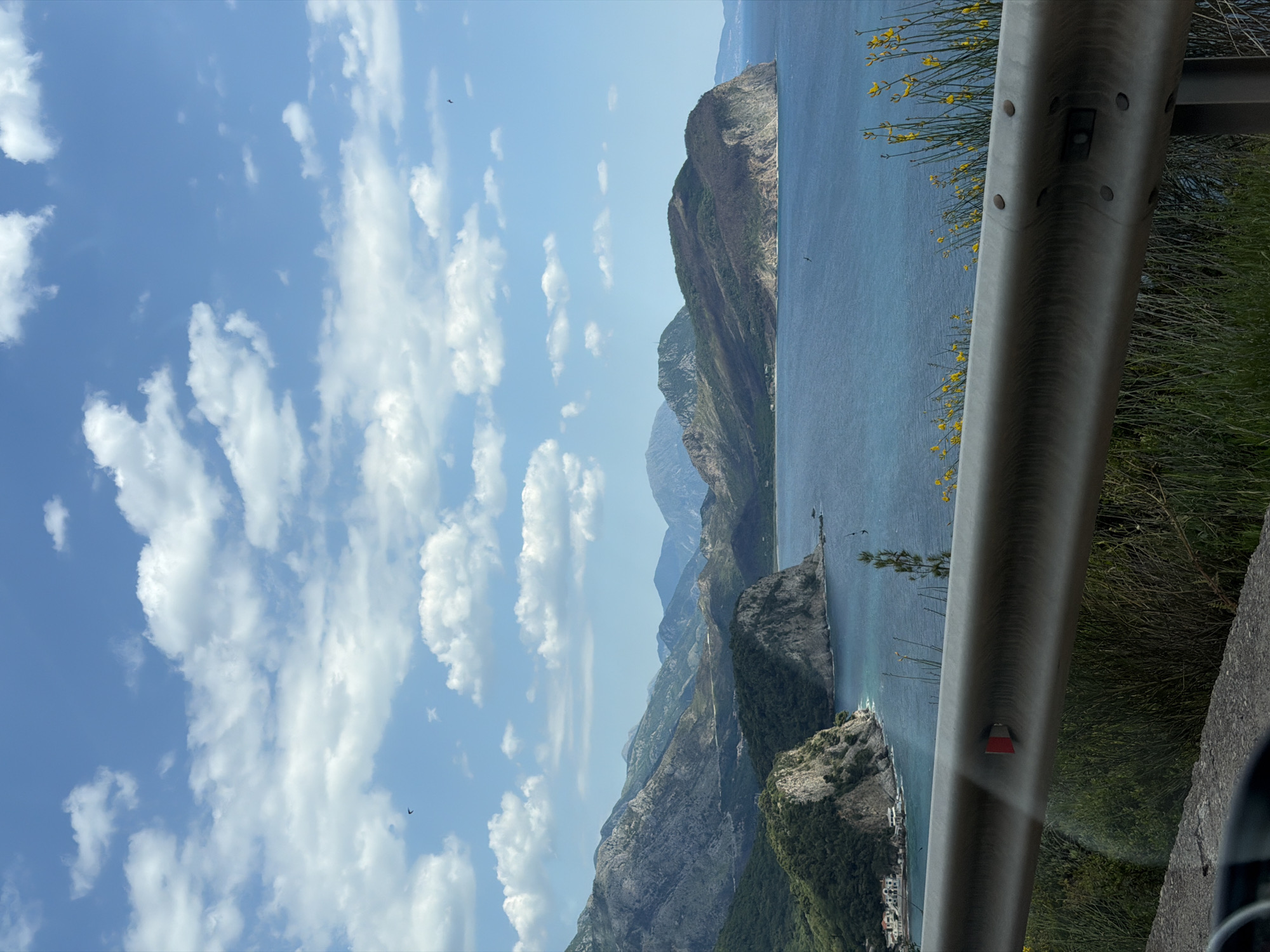 Coastal landscape observed from elevated roadside in Montenegro