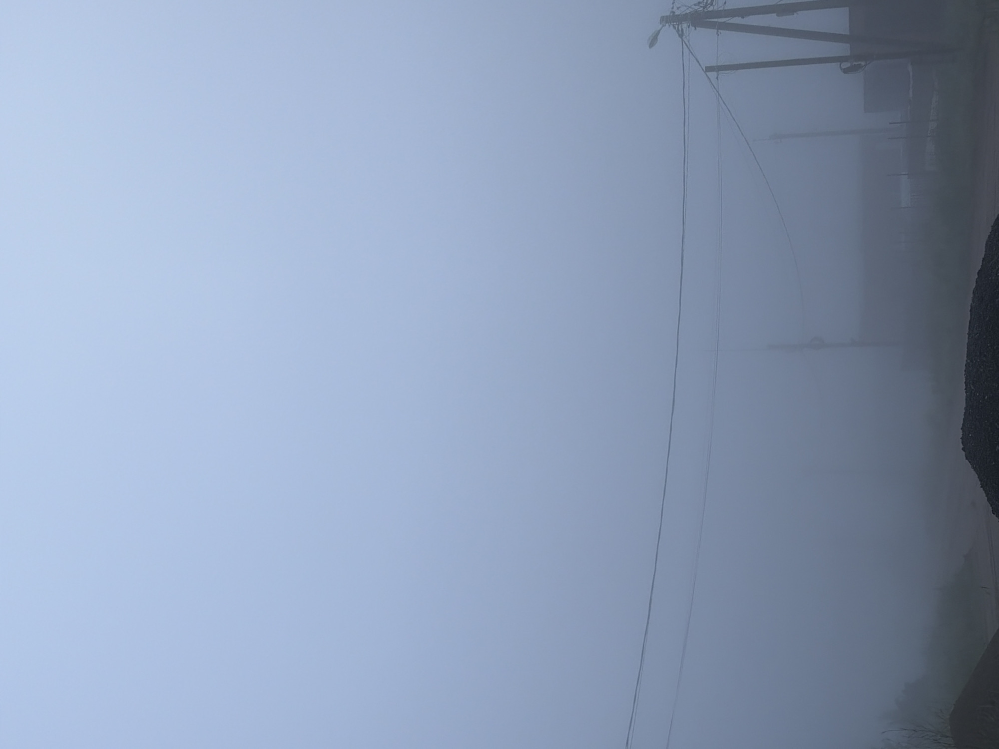 Dense fog envelops Chaikovsky, Russia in early morning hours