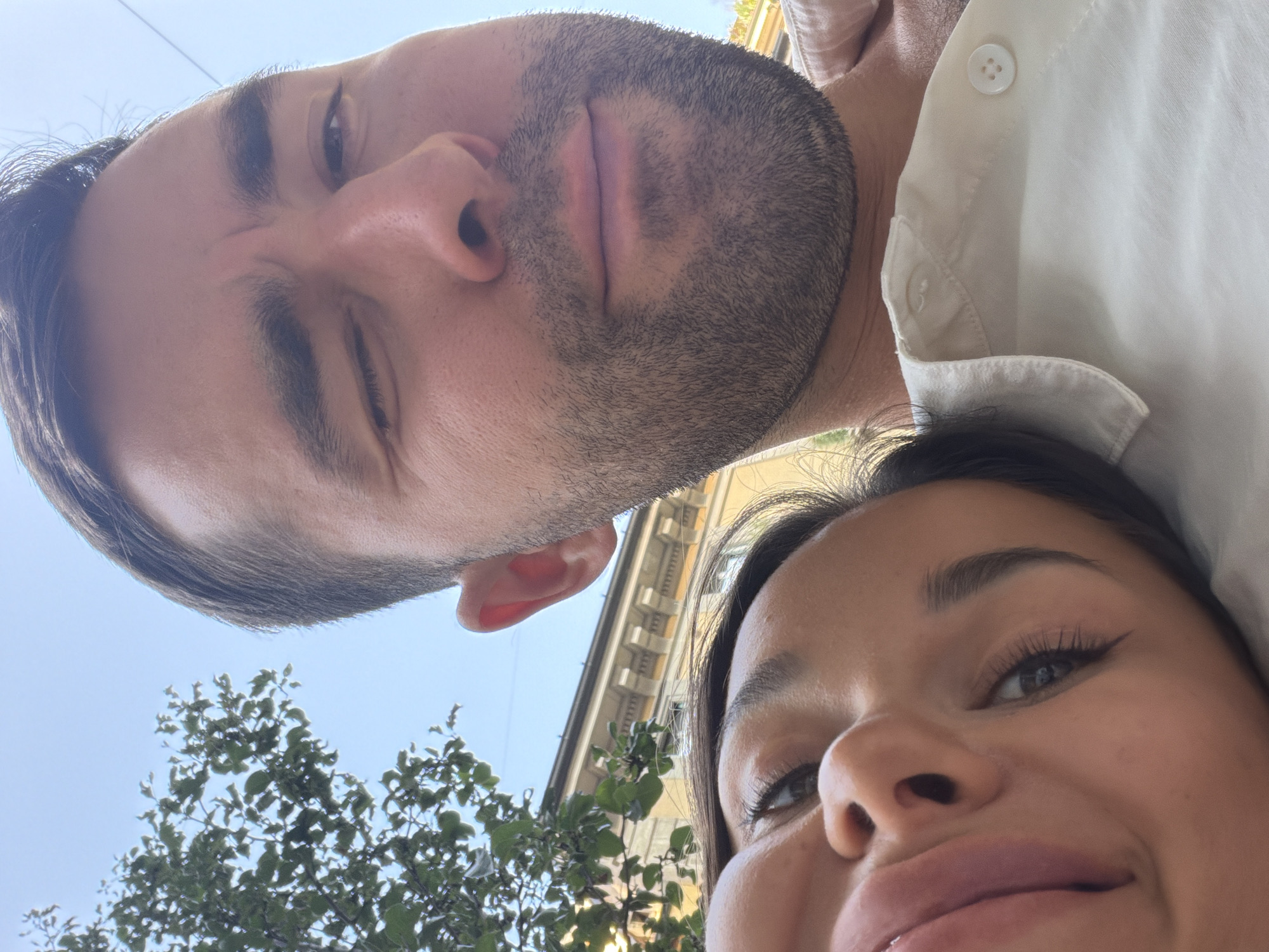 Selfie series and ice cream in Milan on a summer afternoon