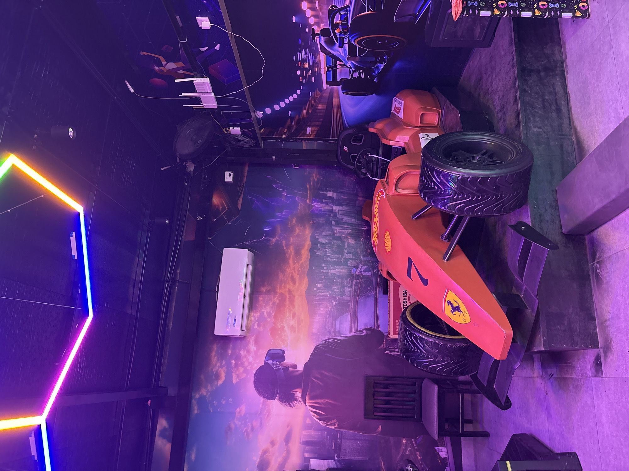 Chennai arcade gaming session captured across multiple machines