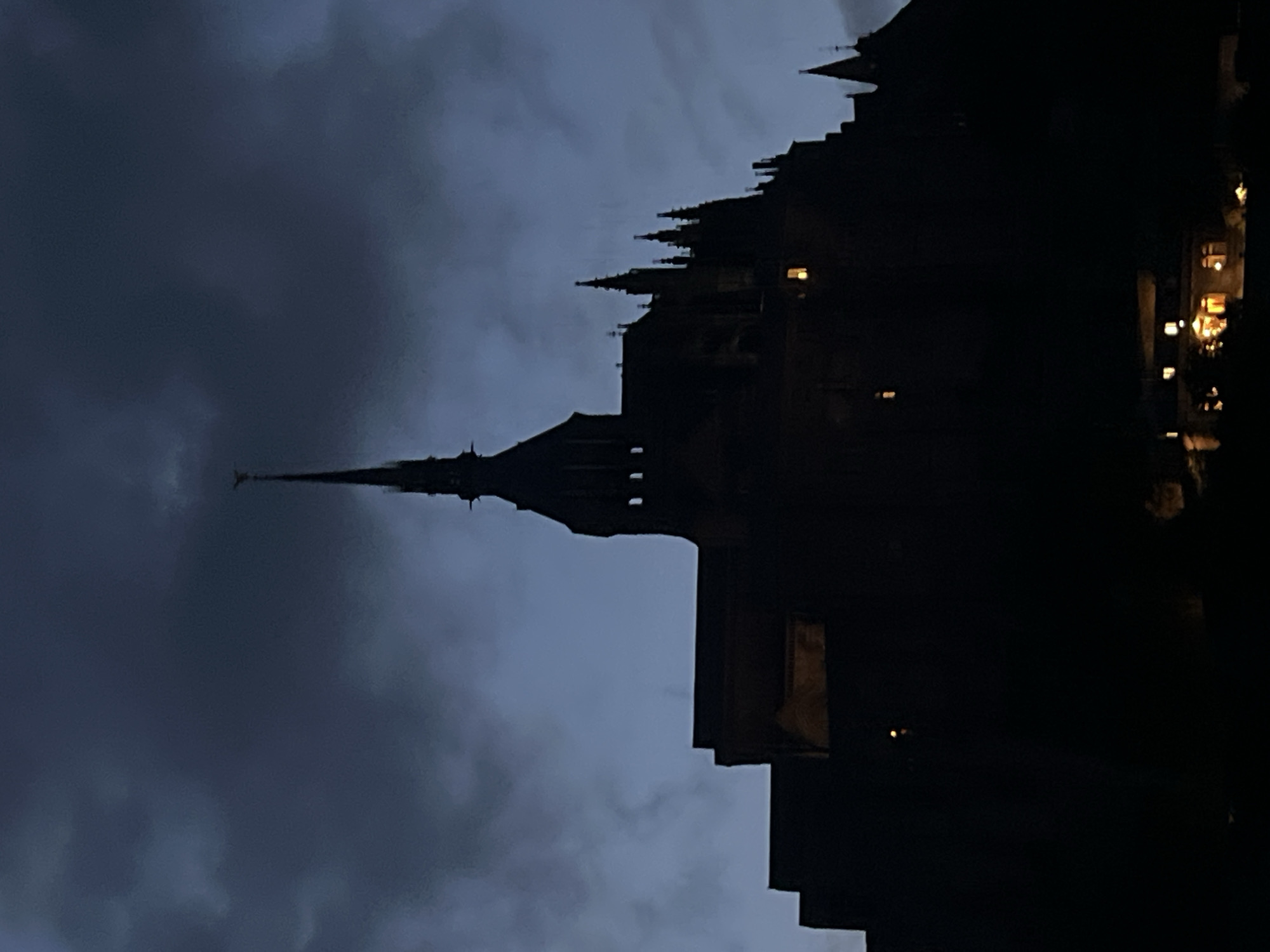 Evening stroll documented through Mont Saint-Michel's medieval streets
