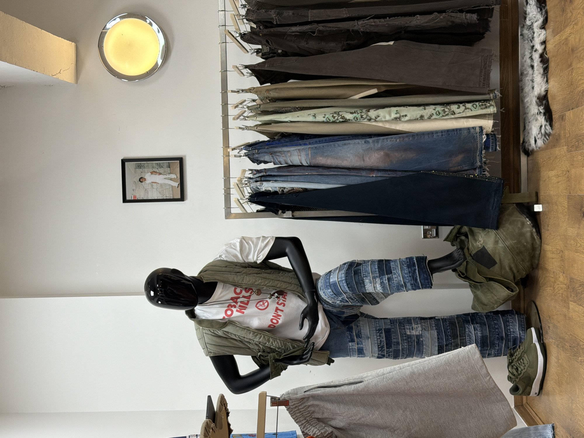 Clothing display observed in London retail space