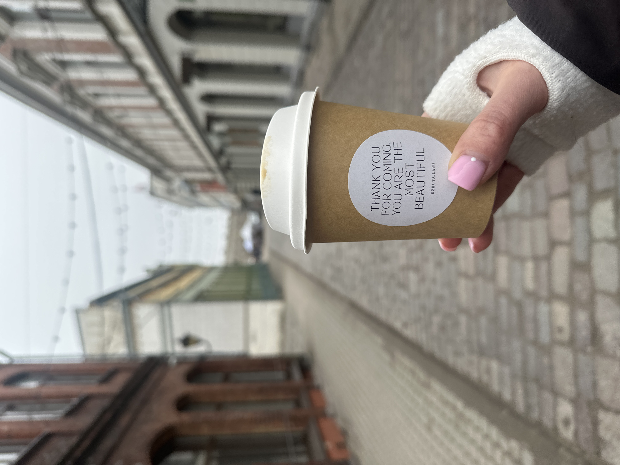 Morning coffee moment captured in Liepaja, Latvia