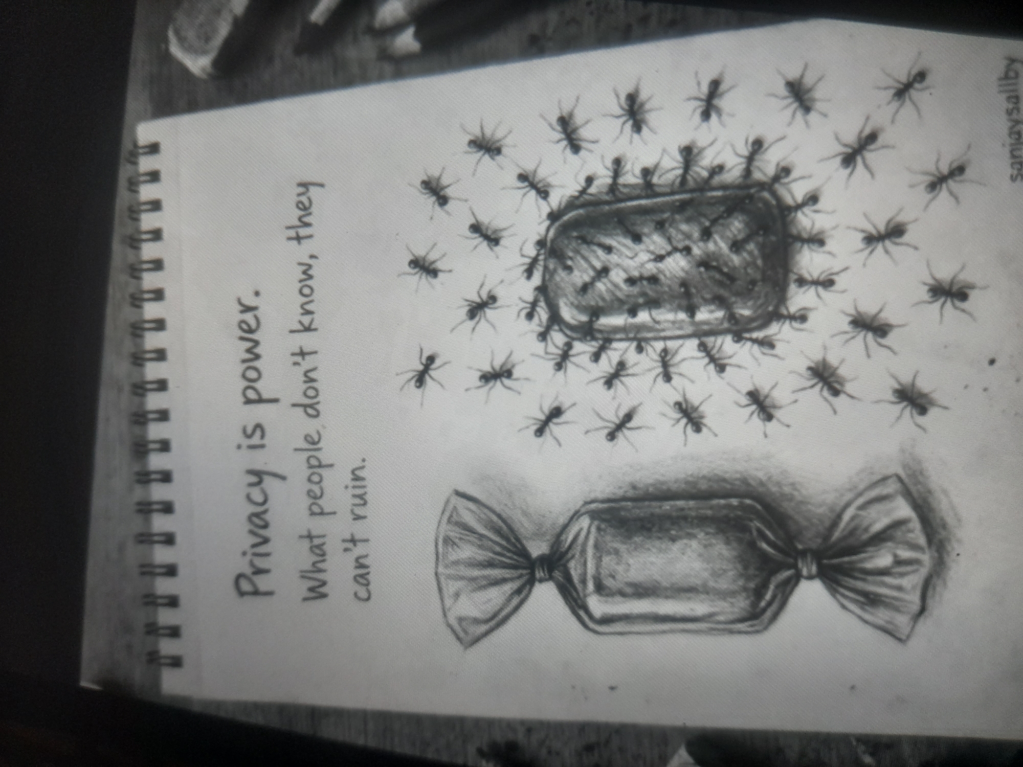 Artist documents inspirational sketches in notebooks in Akwanga, Nigeria