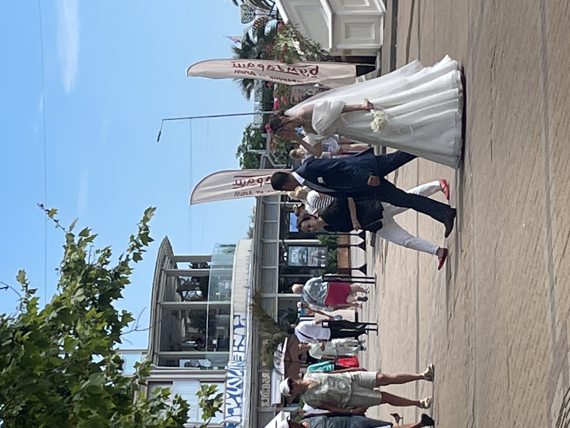 Ordinary life unfolds across Sochi during summer morning hours