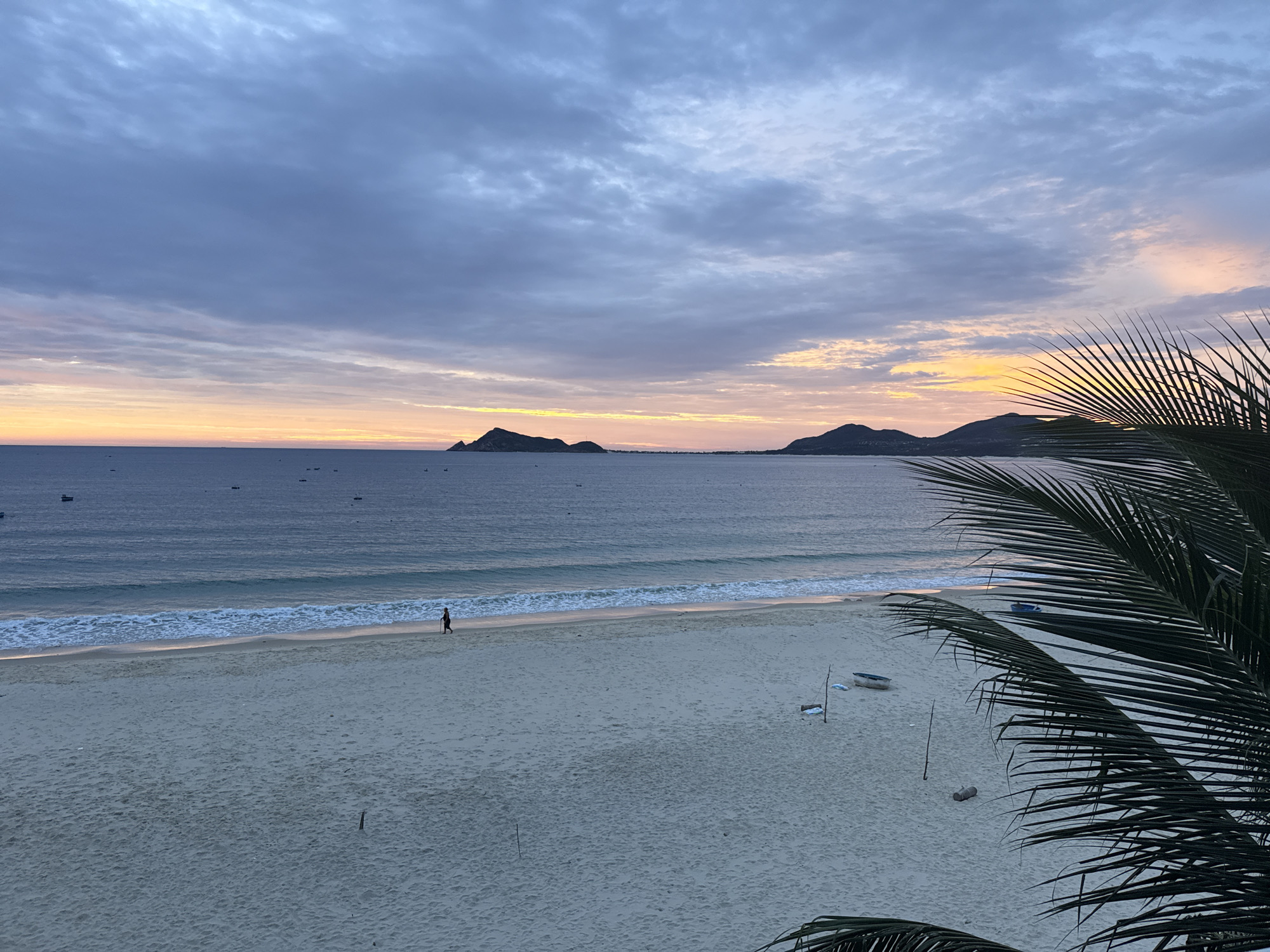 Sunset over Song Cau's quiet shores, Phu Yen, Vietnam