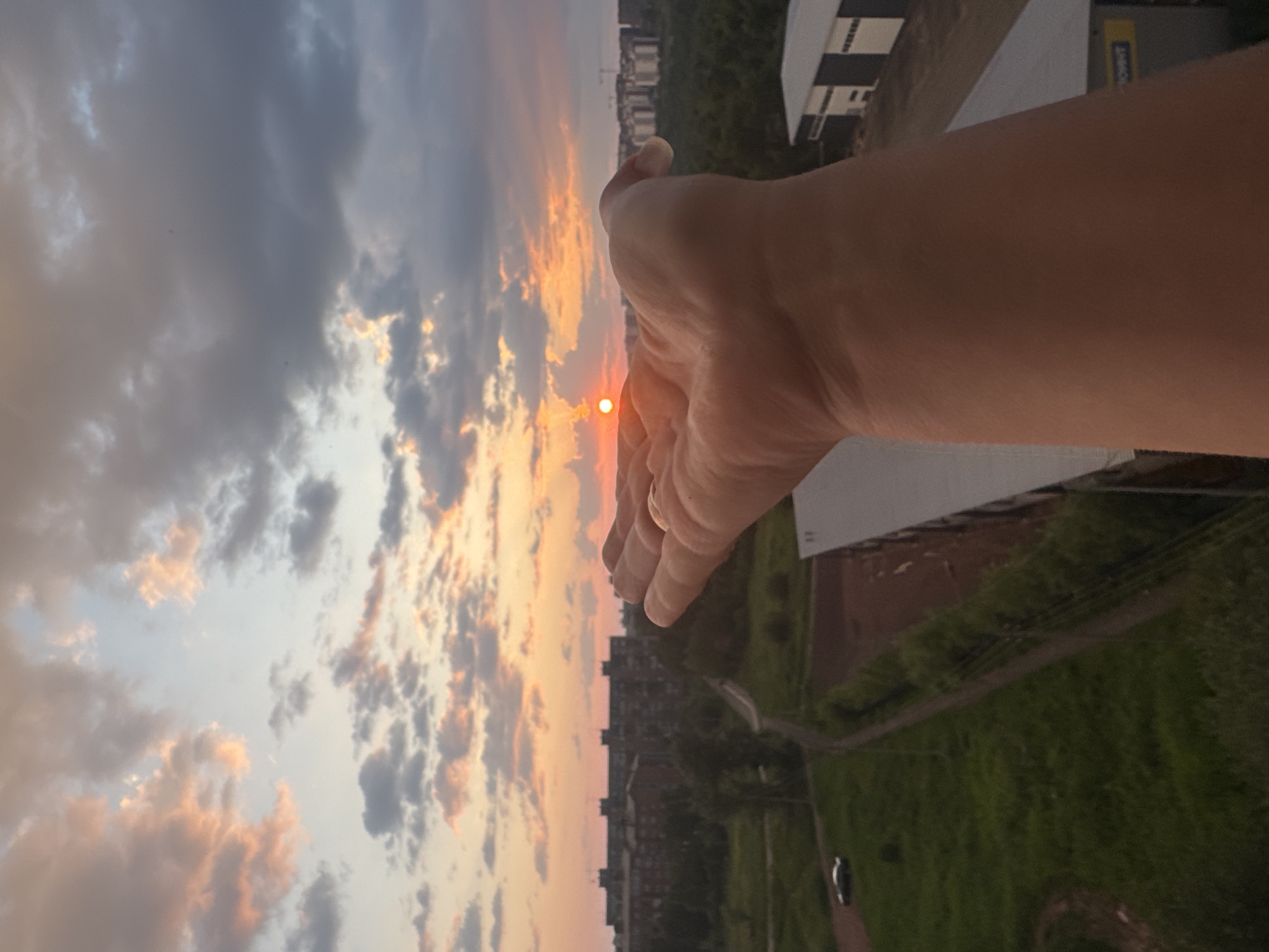 Sunset over Bratsk, Russia, clouds and all