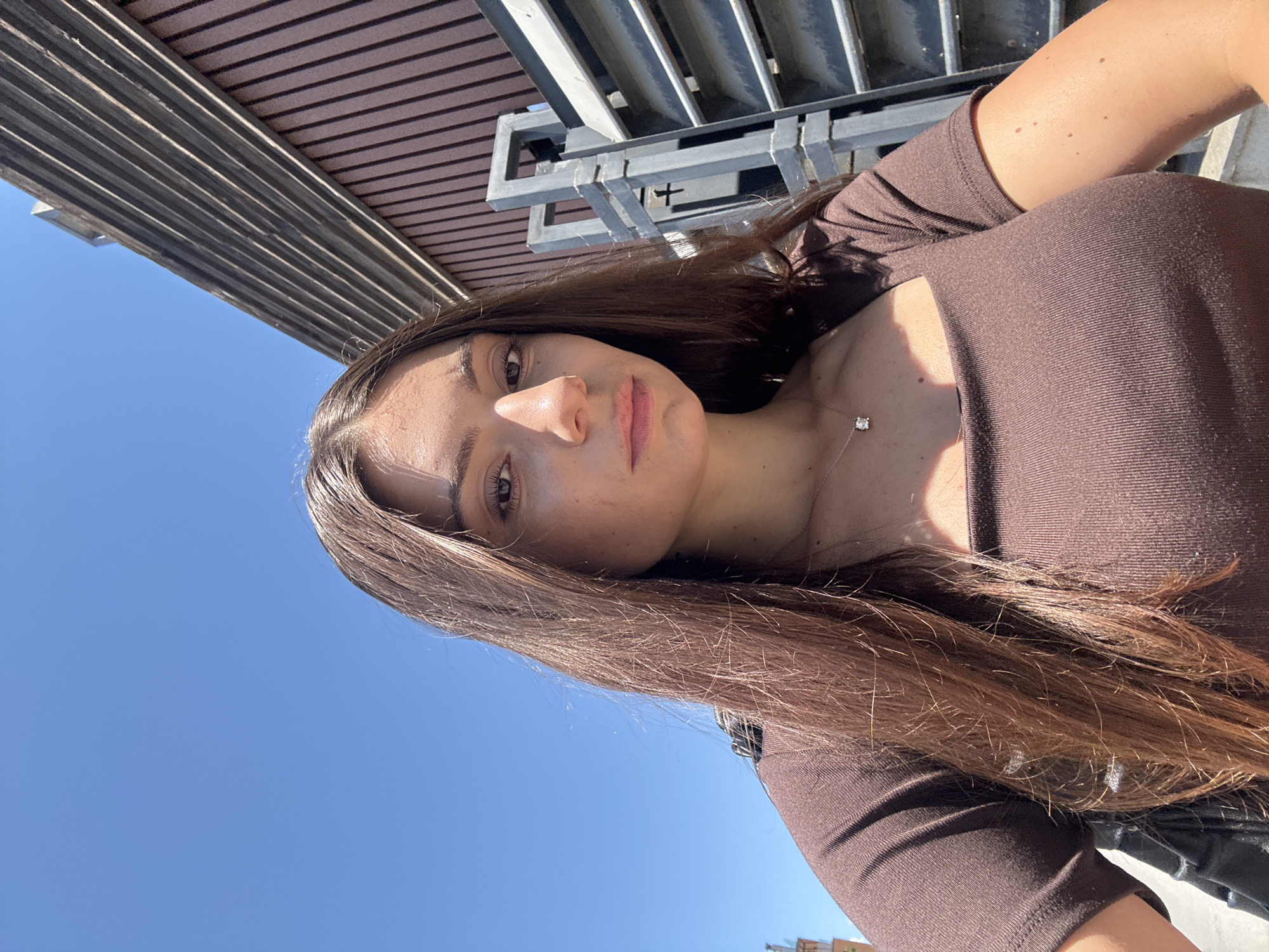 Selfie series on a sun-drenched Varna street