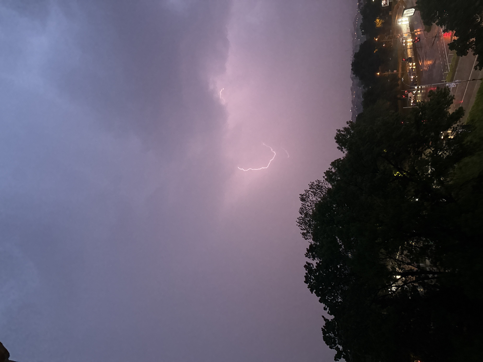 Lightning storm strikes Varna, Bulgaria evening hours