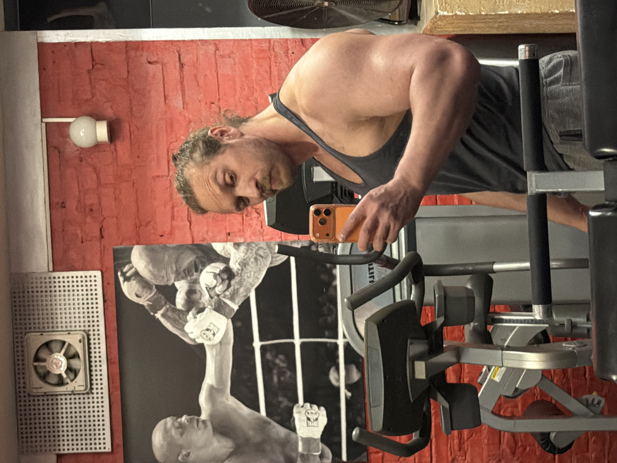 Evening gym session documented during sunset in Saint Petersburg