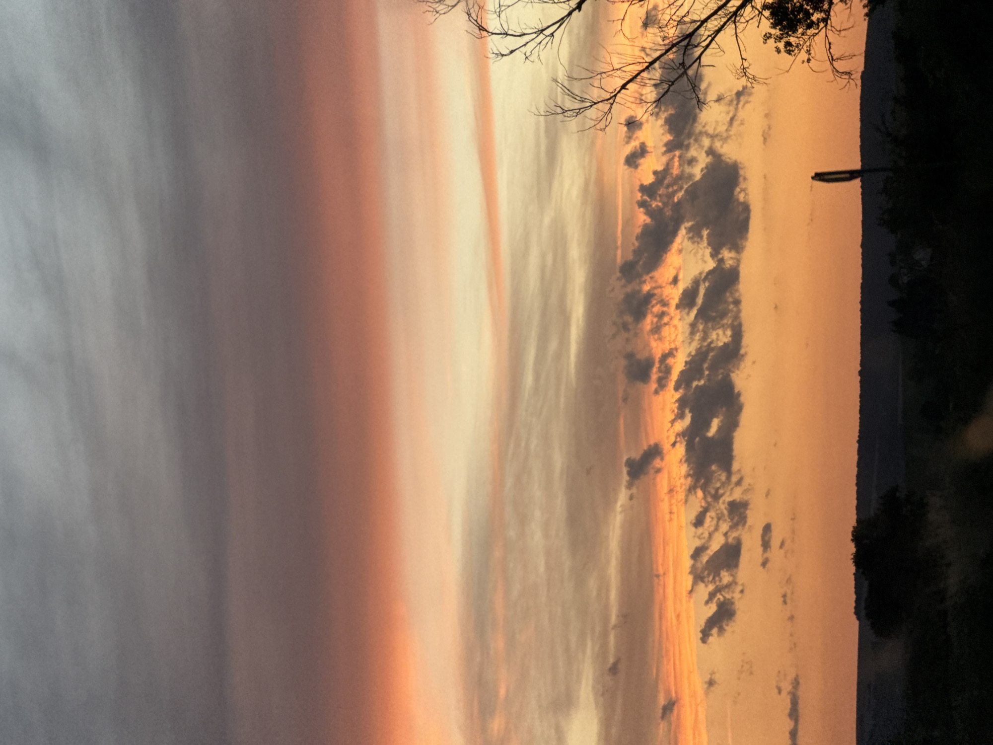 Colorful sunset over Beli Lom's natural landscape, Bulgaria