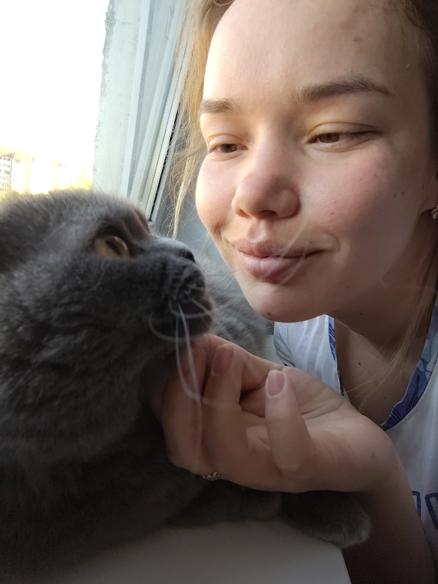 Morning domestic moments captured in Markovský, Russia residential area
