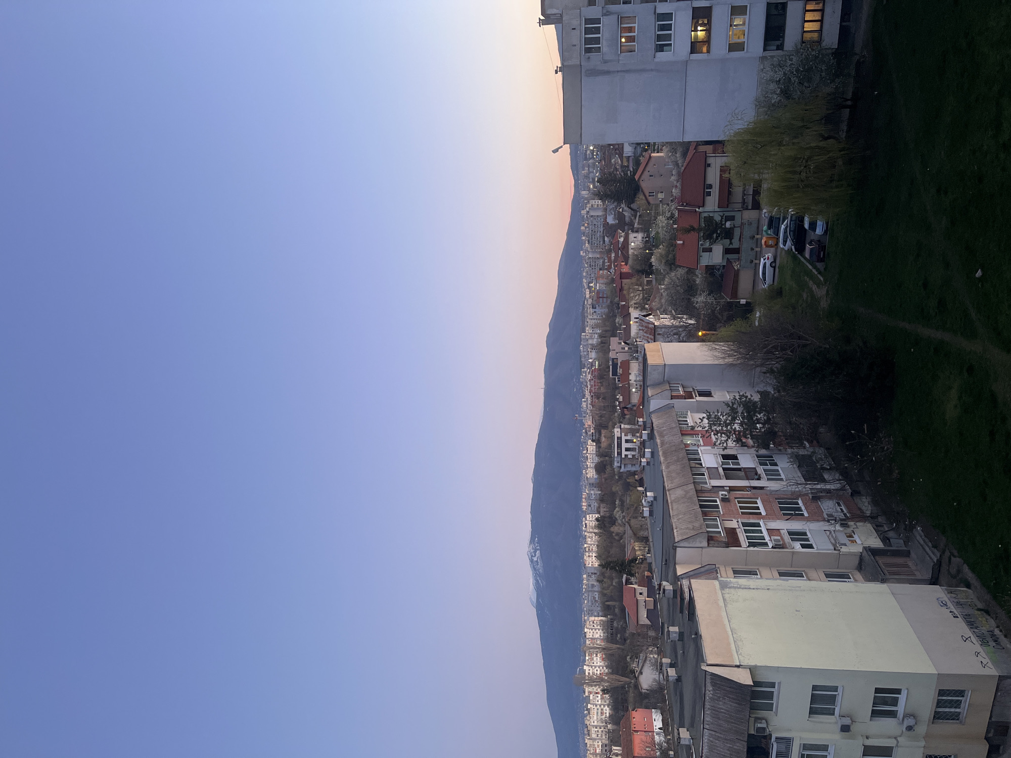 Sofia residents document twilight cityscape views across neighborhoods