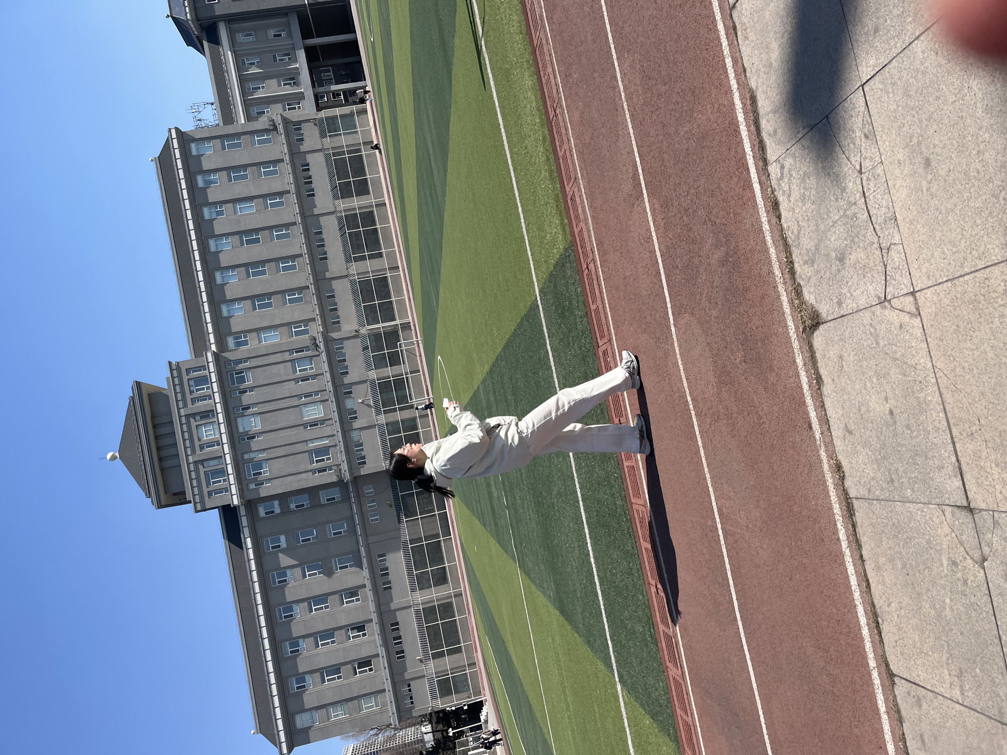 Sports complex documented in Changchun during early morning hours