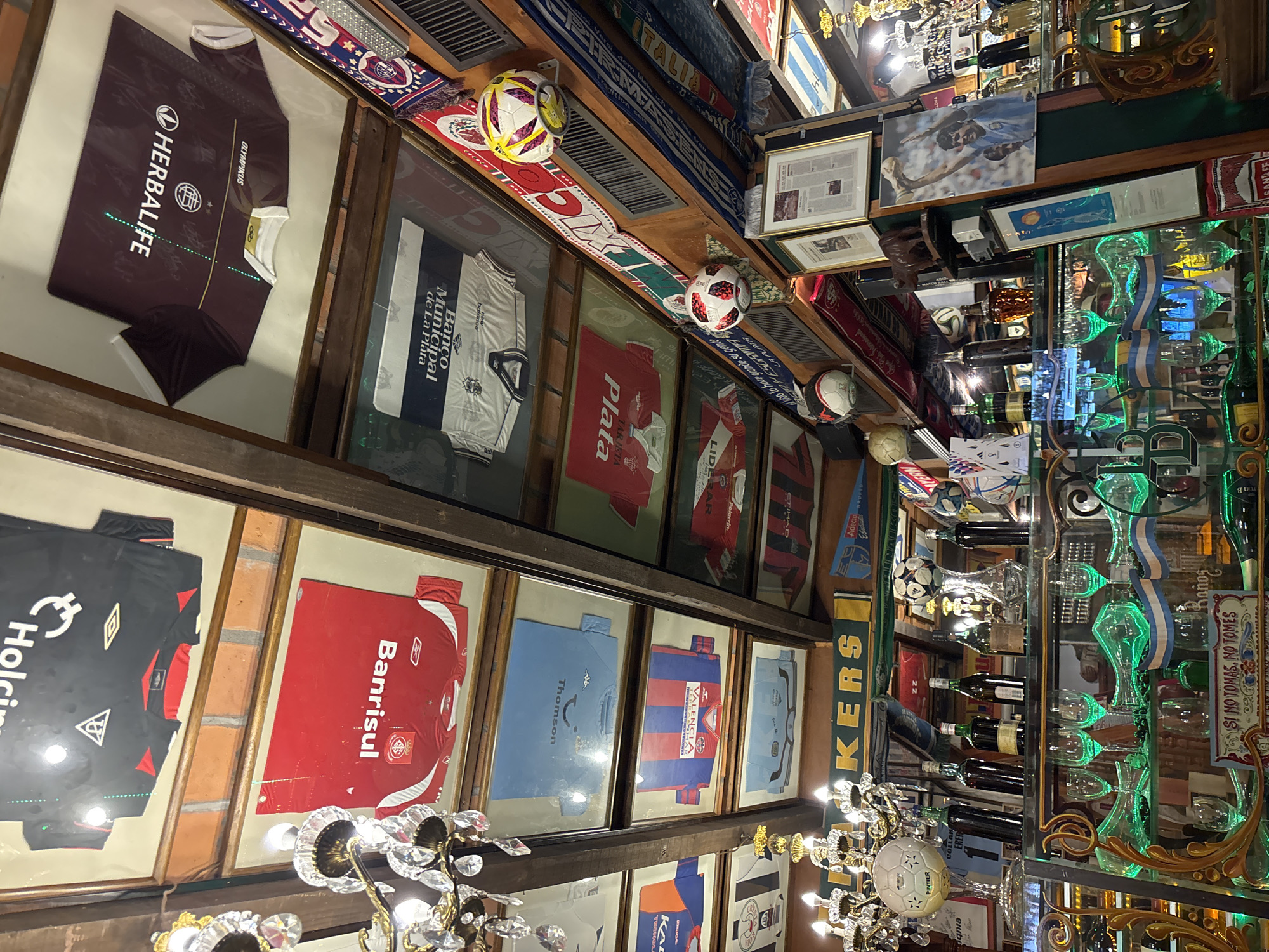 Late-night dining at soccer-themed restaurant La Brigada in Buenos Aires