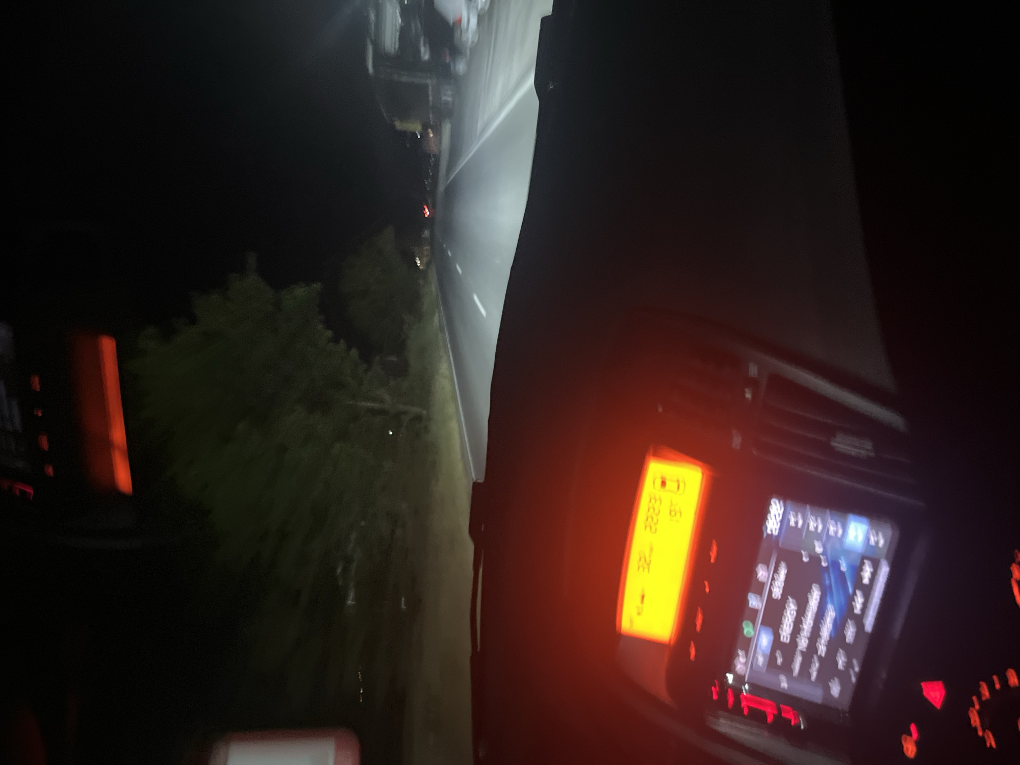 Nighttime drive documented through Blagoevgrad, Bulgaria streets