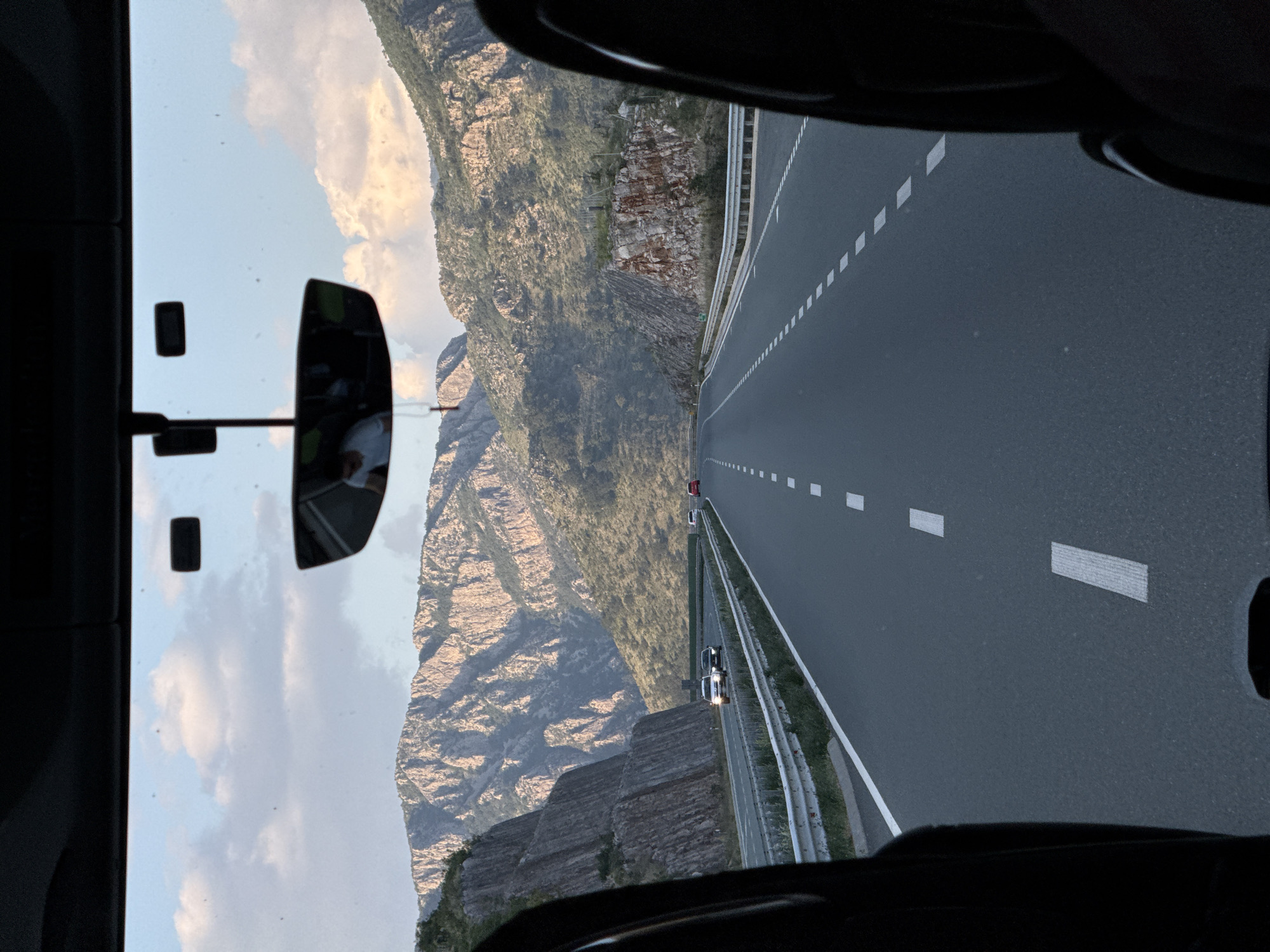 Highway travel documented through mountainous Raći, Montenegro