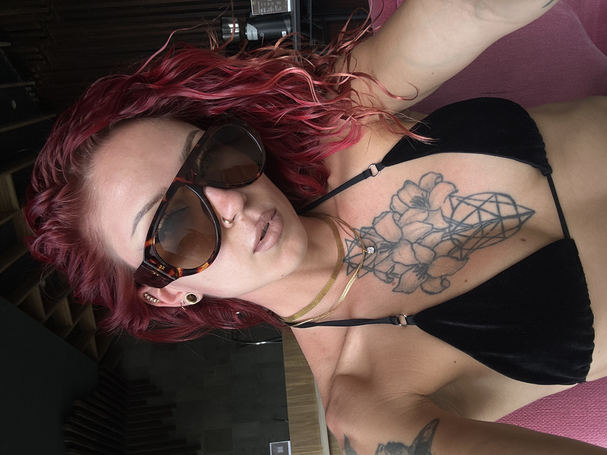 Woman photographed in bikini top taking selfie in Indonesia