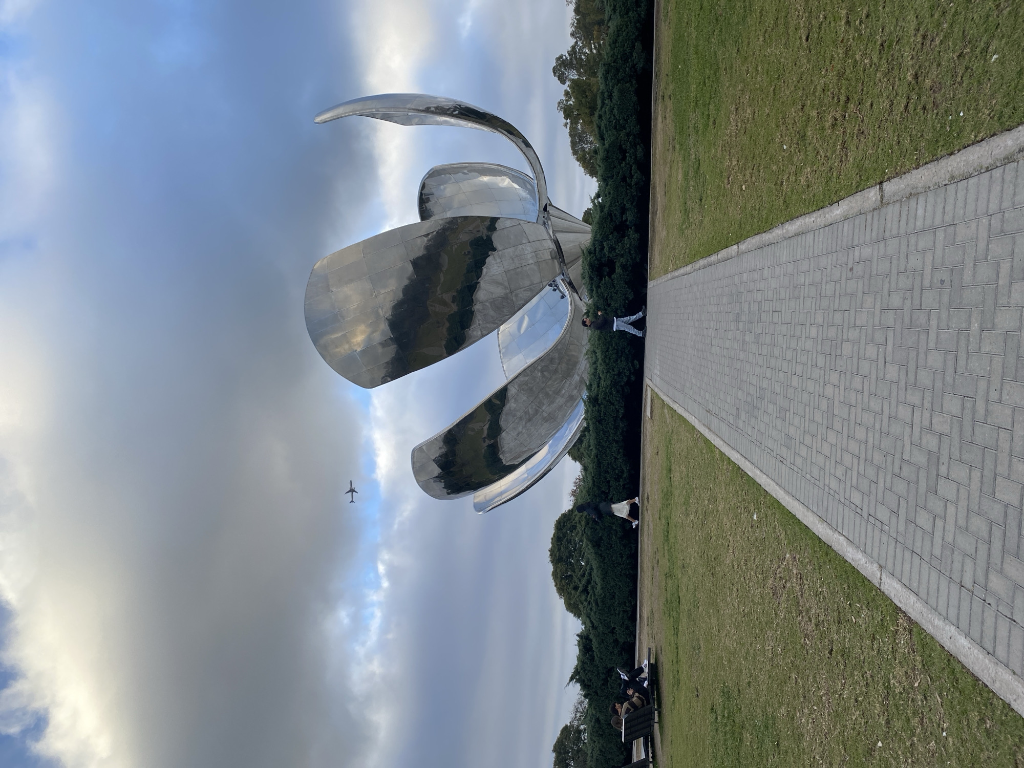 Buenos Aires' iconic metal flower sculpture in Recoleta