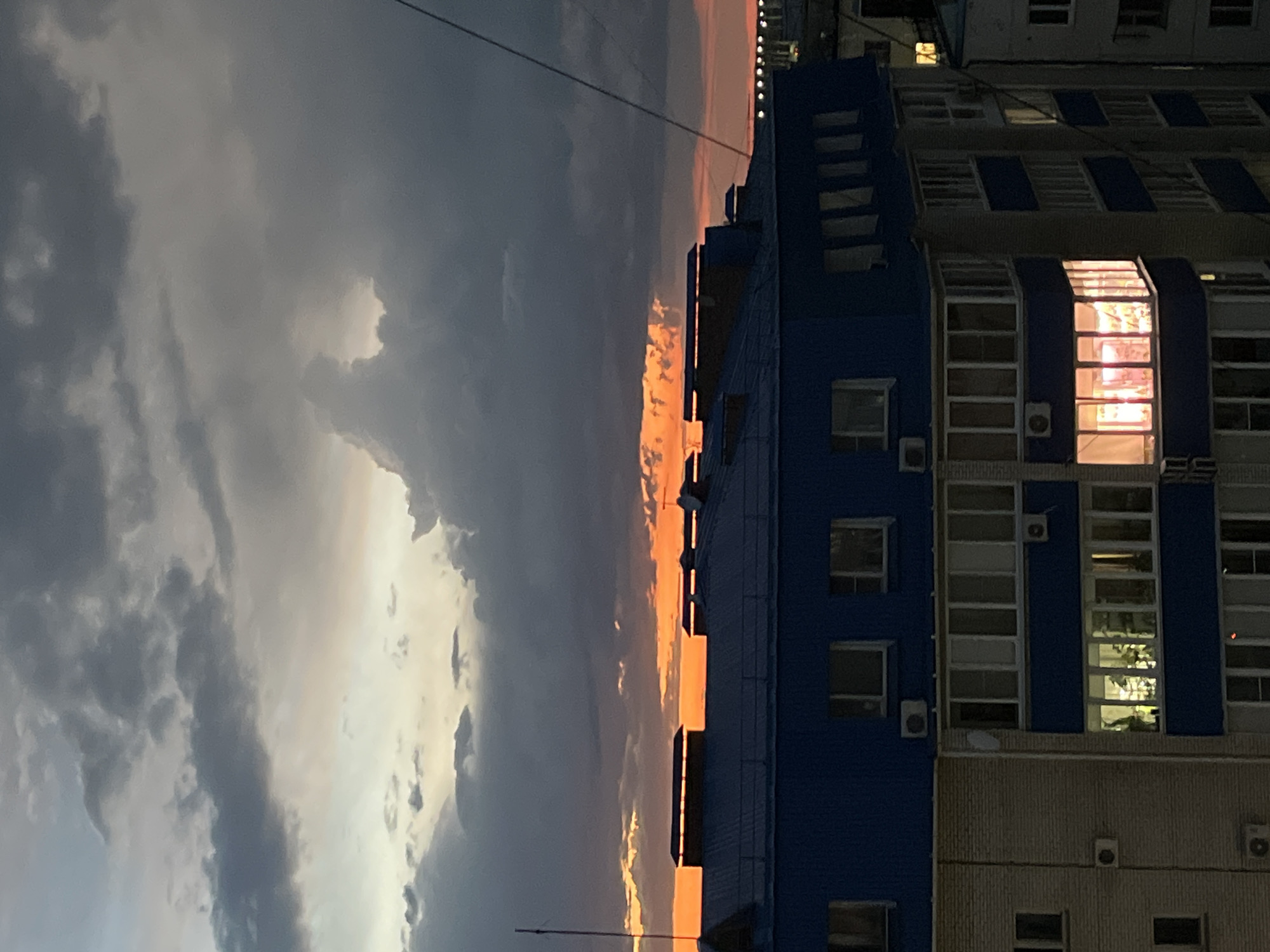 Evening scenes captured in Russian research station settlement
