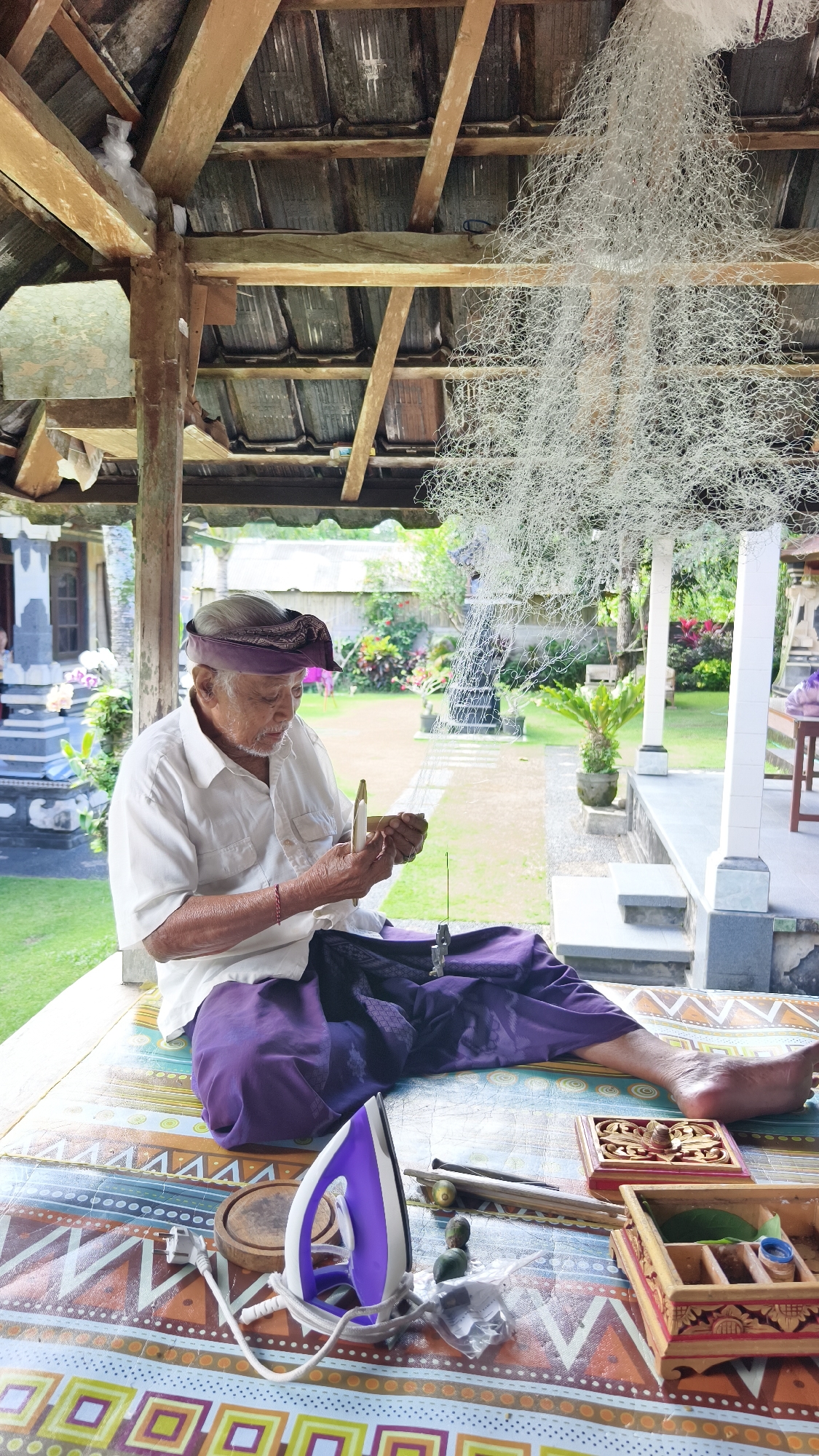 Tropical orchid garden documented in Pecatu, Indonesia