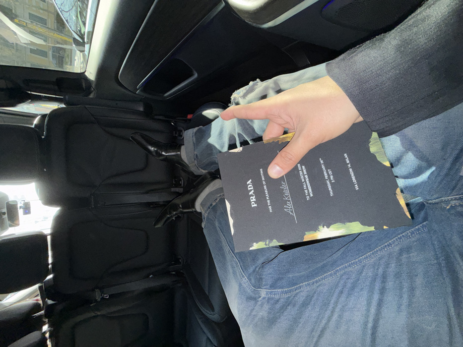 Young man spotted in vehicle rear seat in Milan